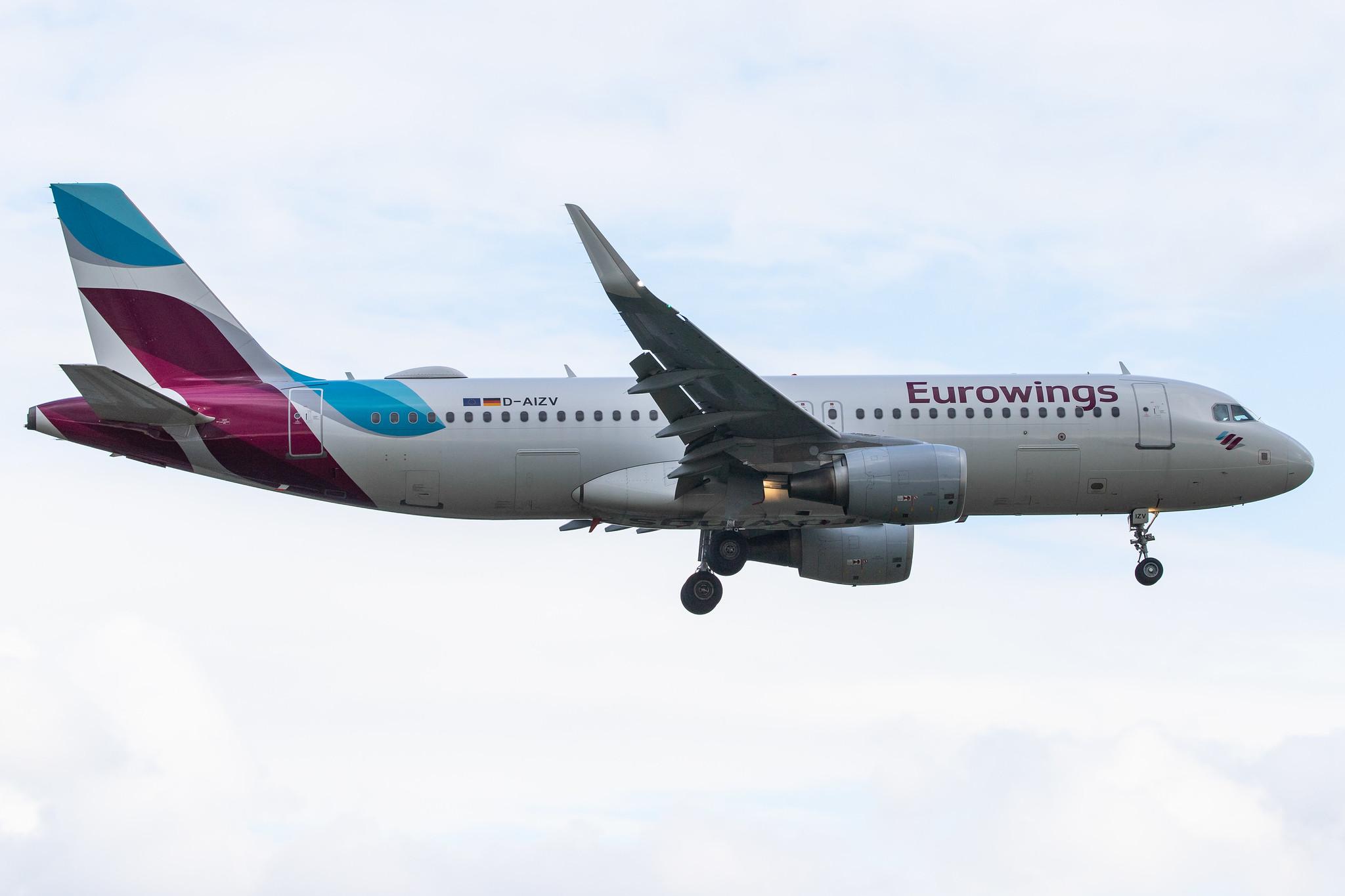 Hamburg Airport: Eurowings (EW / EWG) |  Airbus A320-214 A320 | D-AIZV | MSN 5658