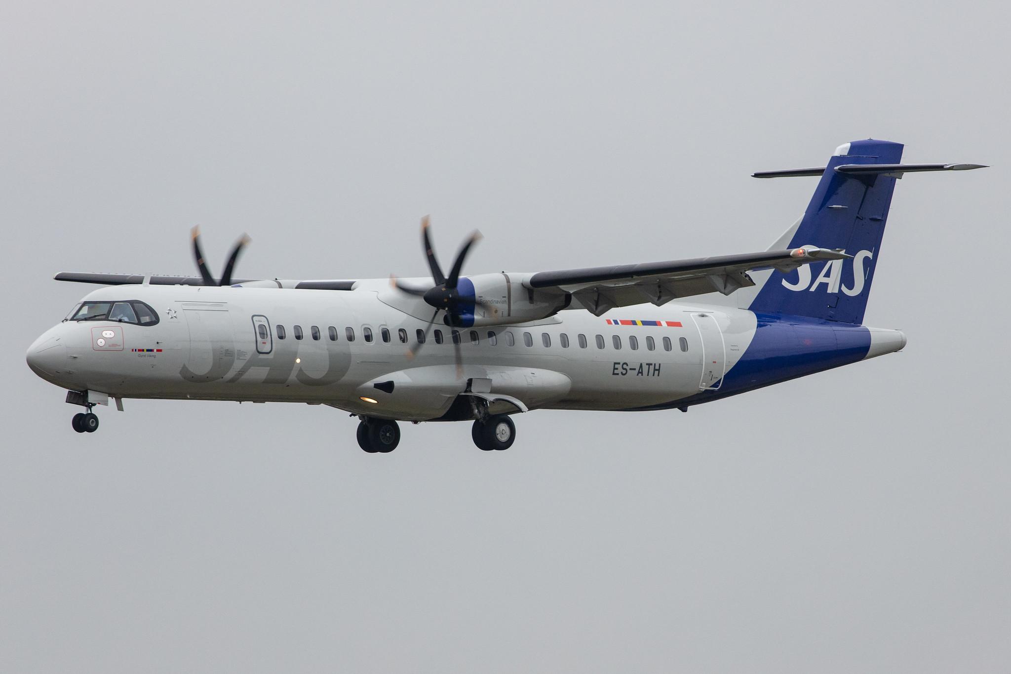 Hamburg Airport: SAS (SK / SAS) | Operator: Xfly |  ATR 72-600 AT76 | ES-ATH | MSN 1064