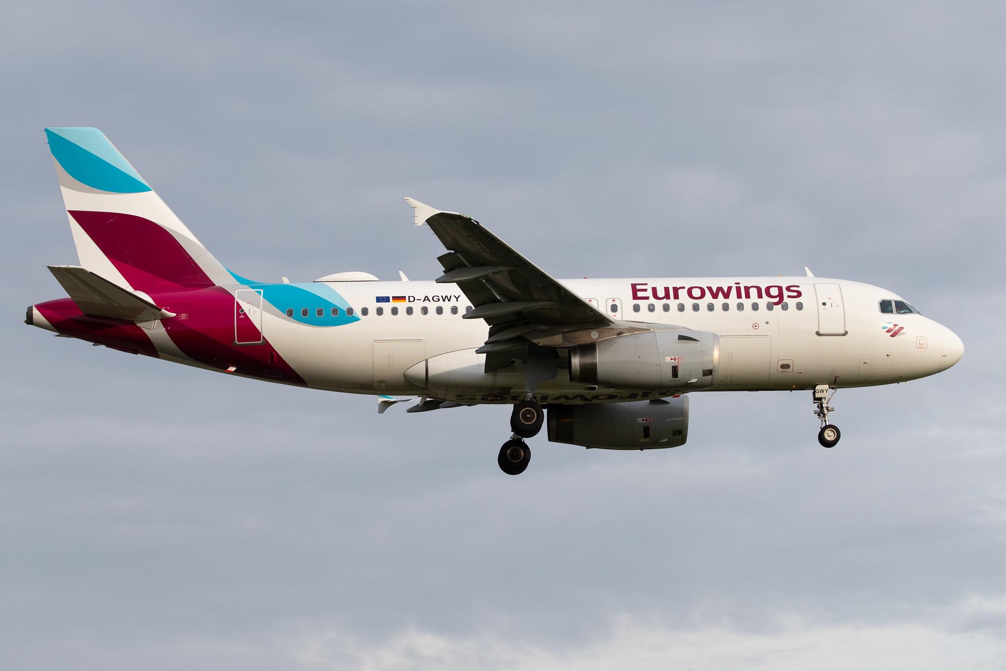 Hamburg Airport: Eurowings (EW / EWG) |  Airbus A319-132 A319 | D-AGWY | MSN 5941