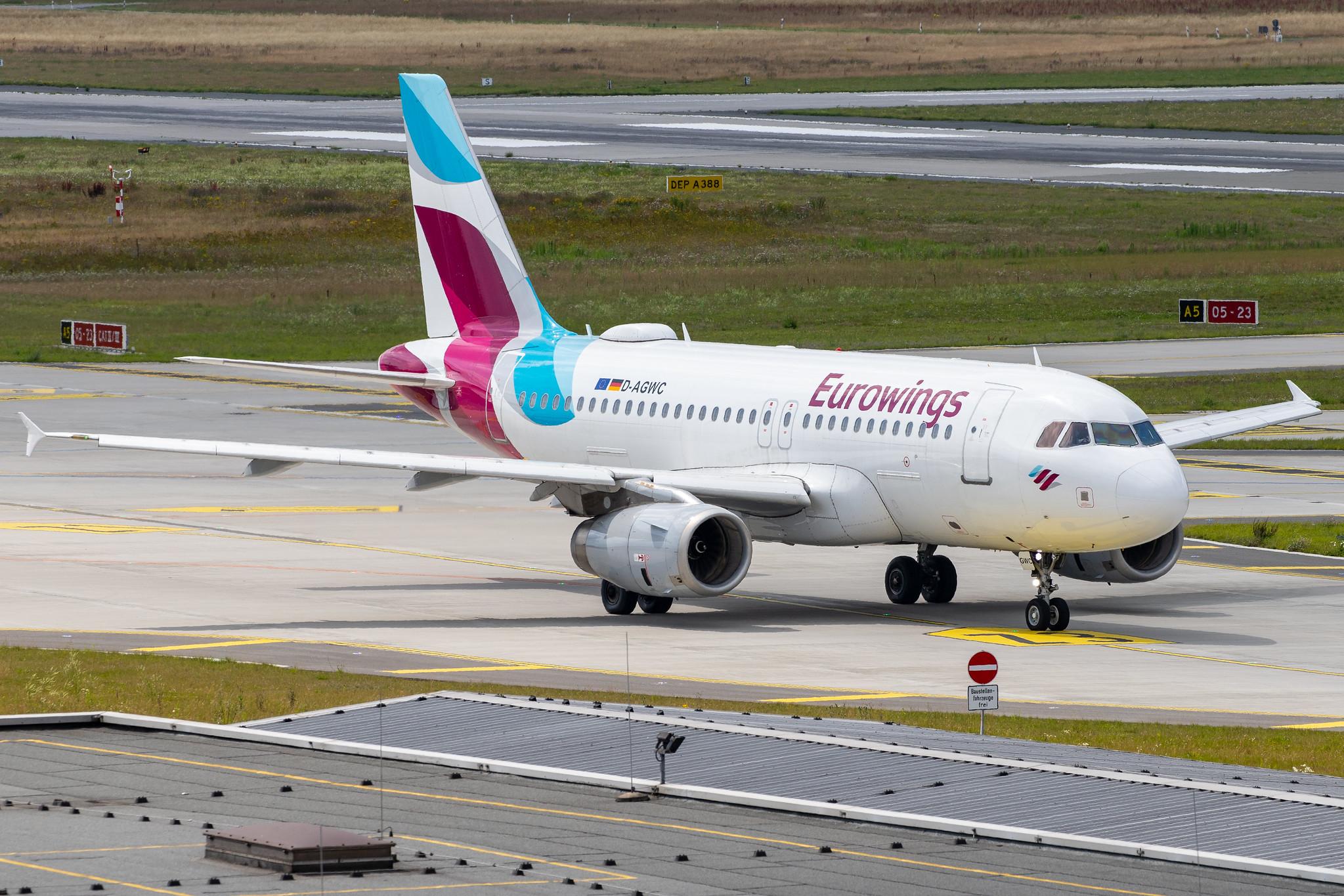 Hamburg Airport: Eurowings (EW / EWG) |  Airbus A319-132 A319 | D-AGWC | MSN 2976