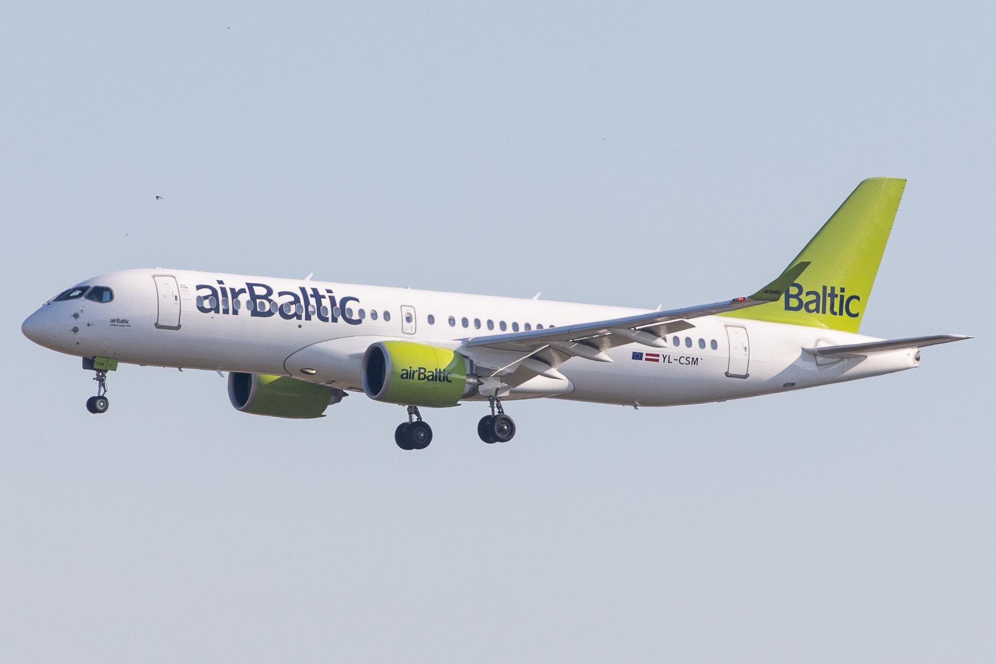 Frankfurt Airport: Air Baltic (BT / BTI) |  Airbus A220-300 BCS3 | YL-CSM | MSN 55042