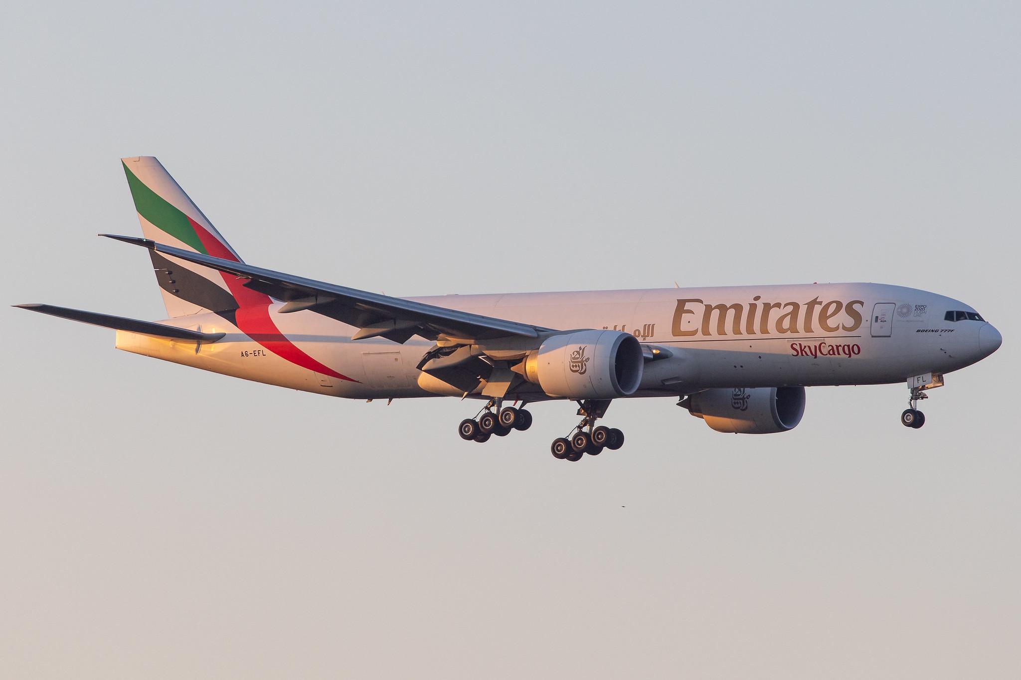 Frankfurt Airport: Emirates SkyCargo (EK / UAE) | Operator: Emirates |  Boeing 777-F1H B77L | A6-EFL | MSN 42230