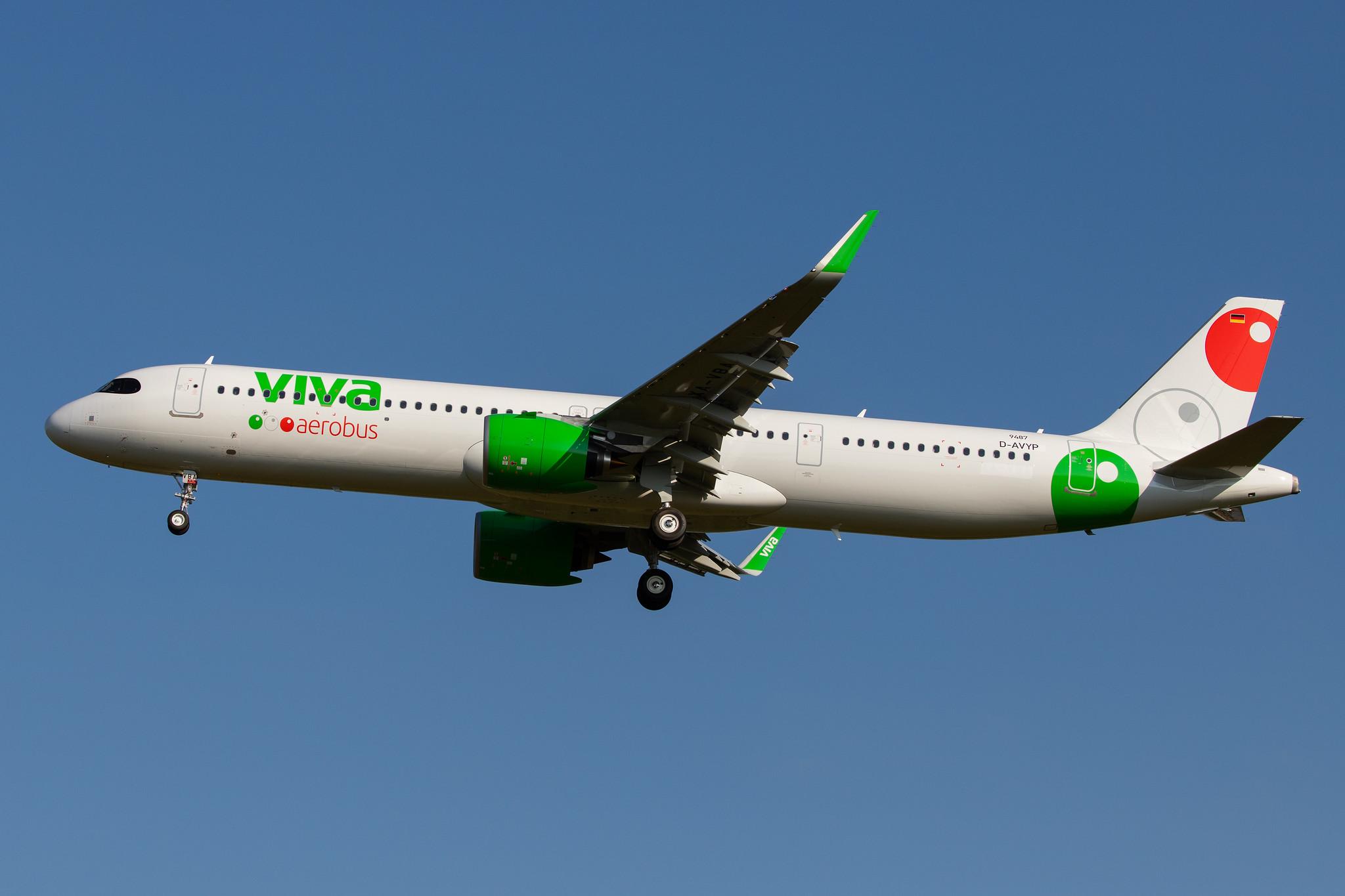 Hamburg Airport: Viva Aerobus (VB / VIV) |  Airbus A321-271NX A21N | D-AVYP | MSN 9487 (XA-VBA)