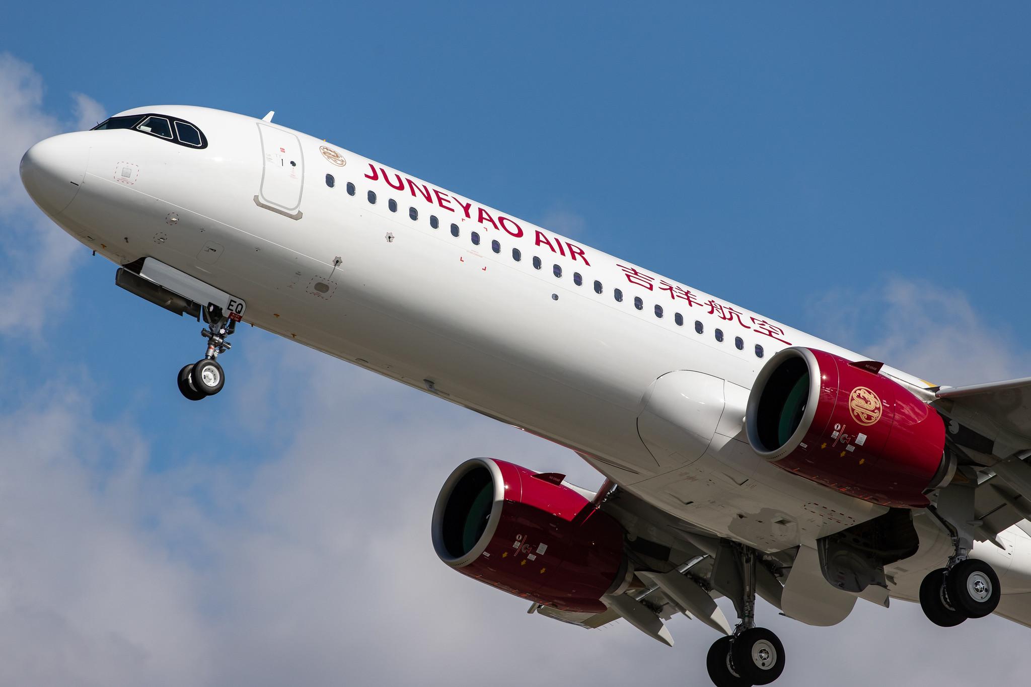 Hamburg Finkenwerder: Juneyao Airlines (HO / DKH) |  Airbus A321-271NX A21N | D-AVYW | MSN 9368  (B-30EQ)