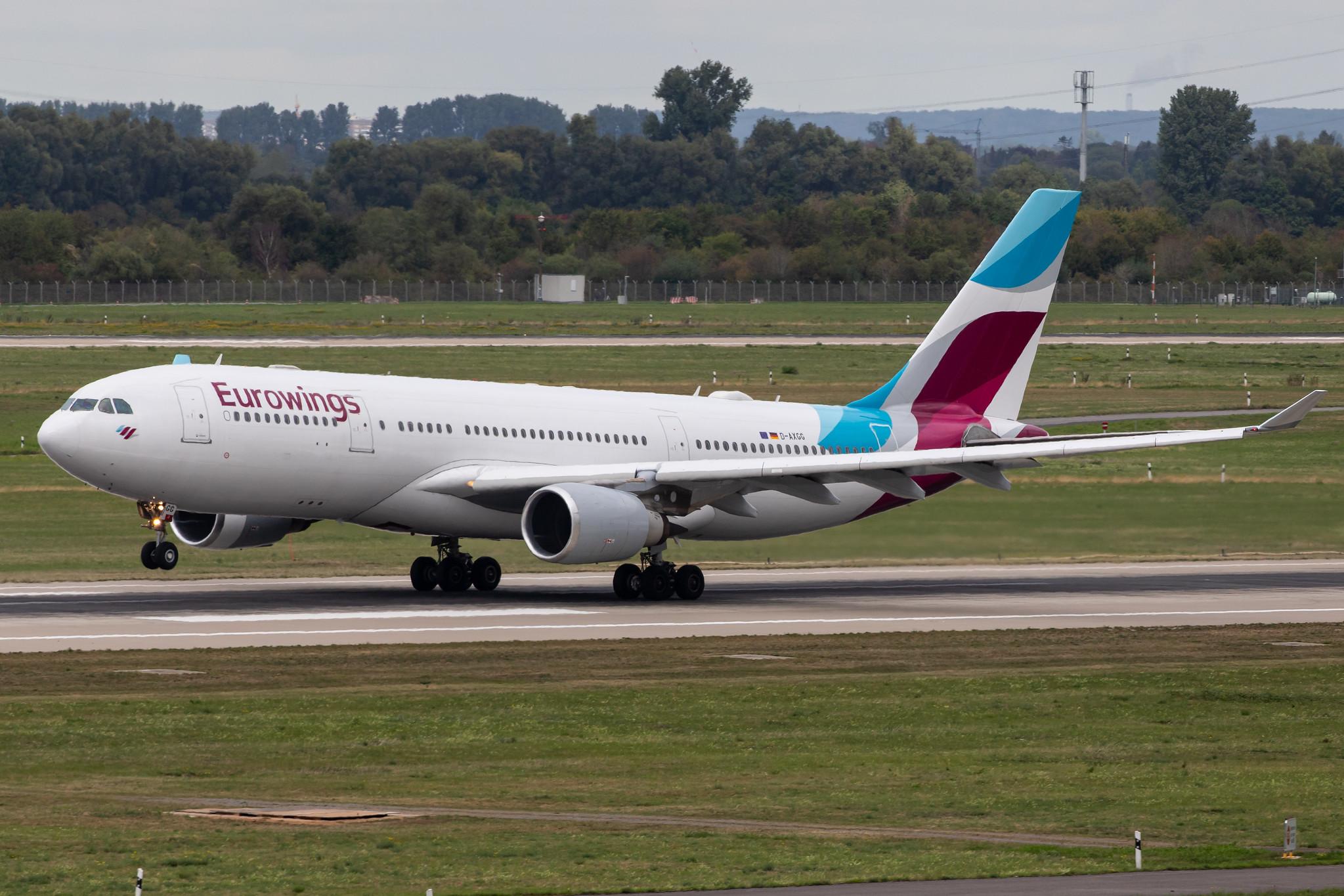 Düsseldorf Airport: Eurowings (EW / EWG) | Operator: SunExpress Deutschland |  Airbus A330-203 A332 | D-AXGG | MSN 0504