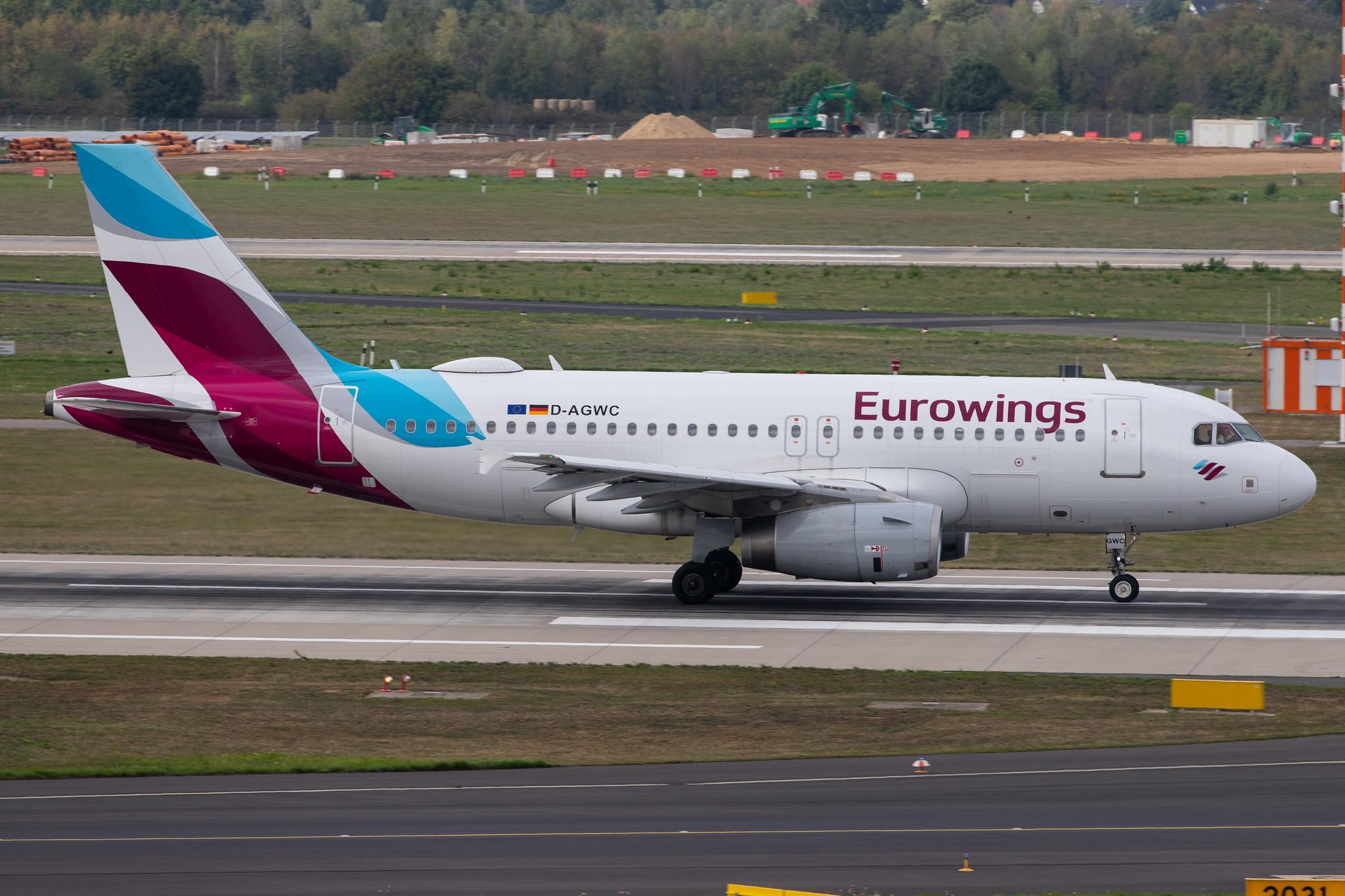 Düsseldorf Airport: Eurowings (EW / EWG) |  Airbus A319-132 A319 | D-AGWC | MSN 2976