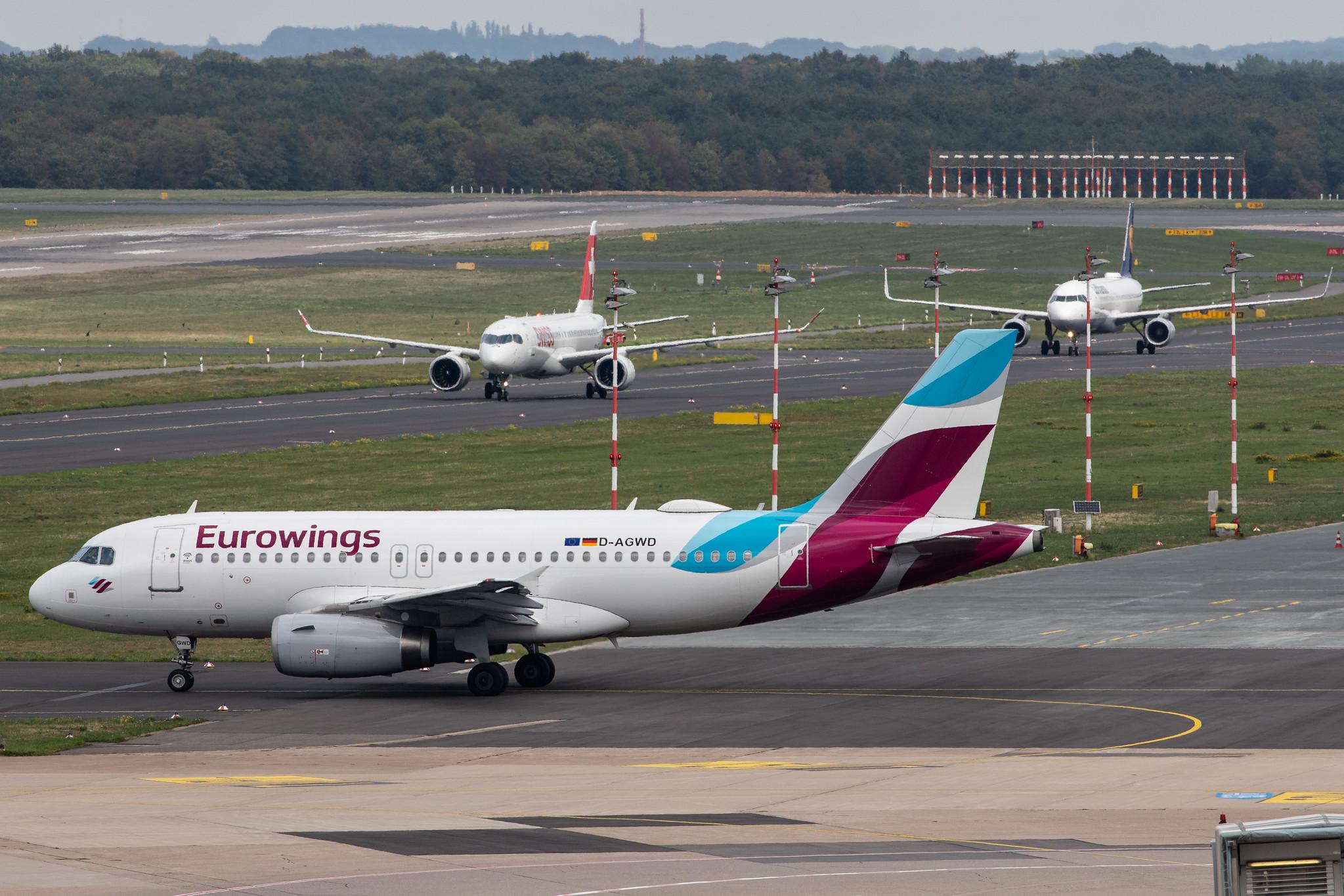 Düsseldorf Airport: Eurowings (EW / EWG) |  Airbus A319-132 A319 | D-AGWD | MSN 3011