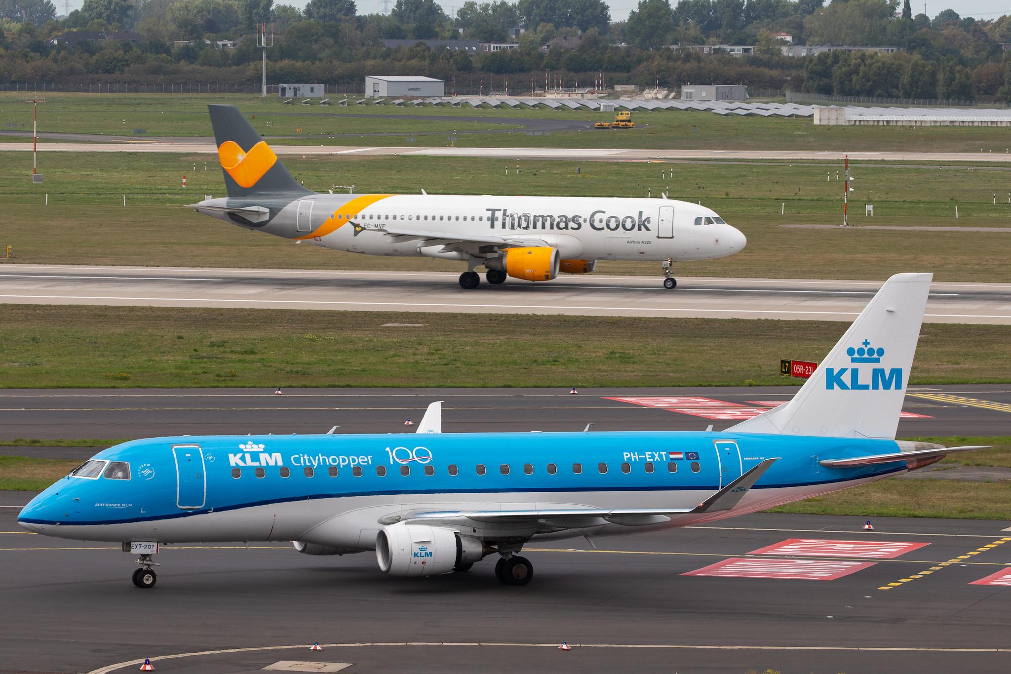 Düsseldorf Airport: KLM (KL / KLM) | Operator: KLM Cityhopper |  Embraer E175STD E75S | PH-EXT | MSN 17000707