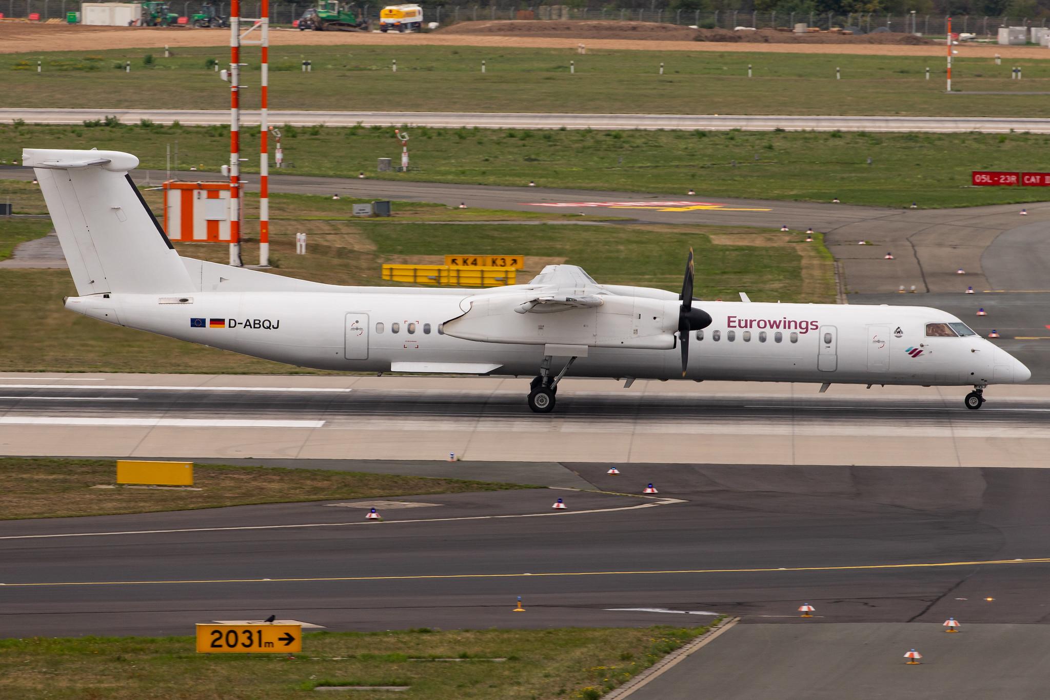 Düsseldorf Airport: Eurowings (EW / EWG) | Operator: Luftfahrtgesellschaft Walter |  De Havilland Canada Dash 8-400 DH8D | D-ABQJ | MSN 4274