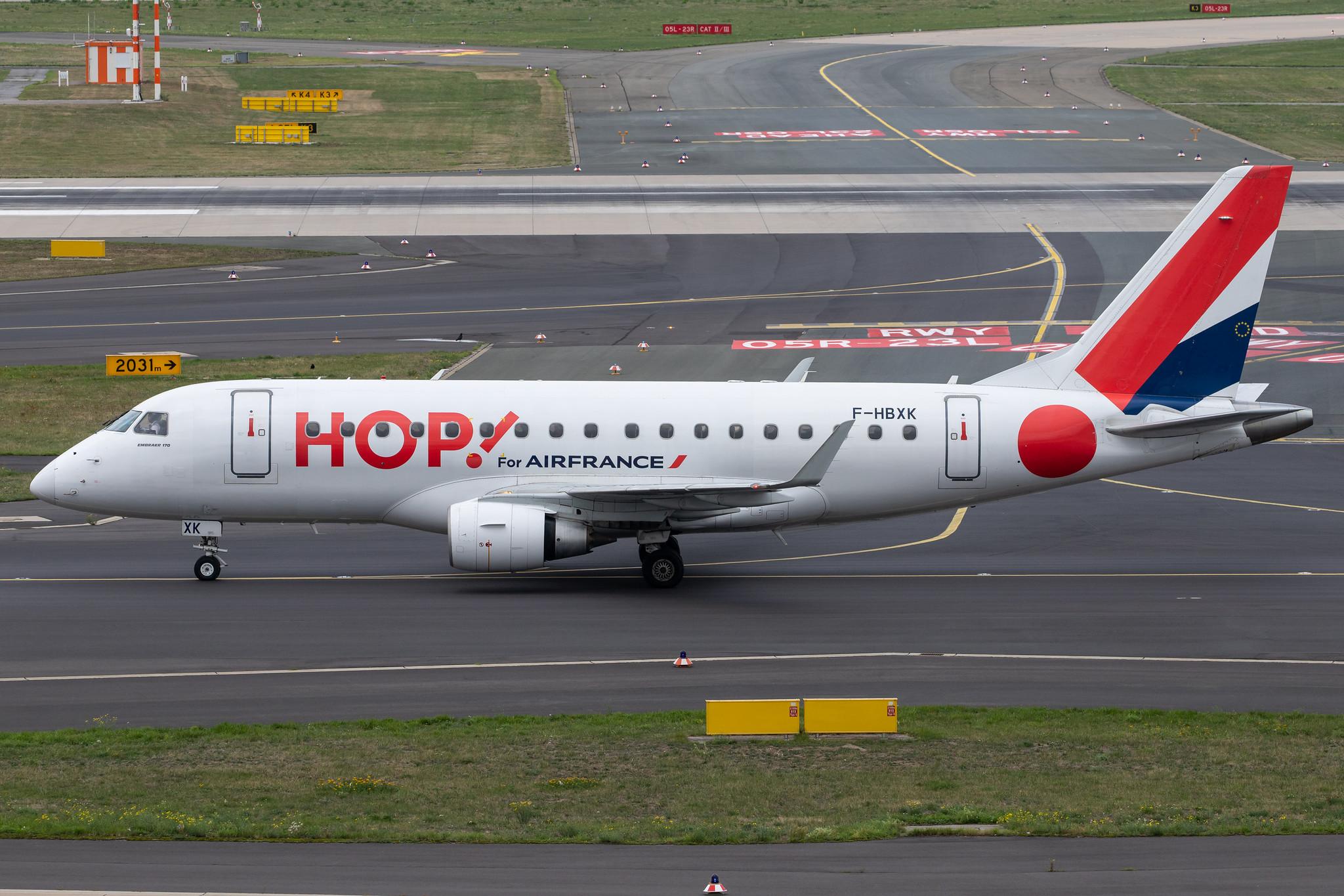 Düsseldorf Airport: Air France (AF / AFR) | Operator: Air France Hop |  Embraer E170LR E170 | F-HBXK | MSN 17000008