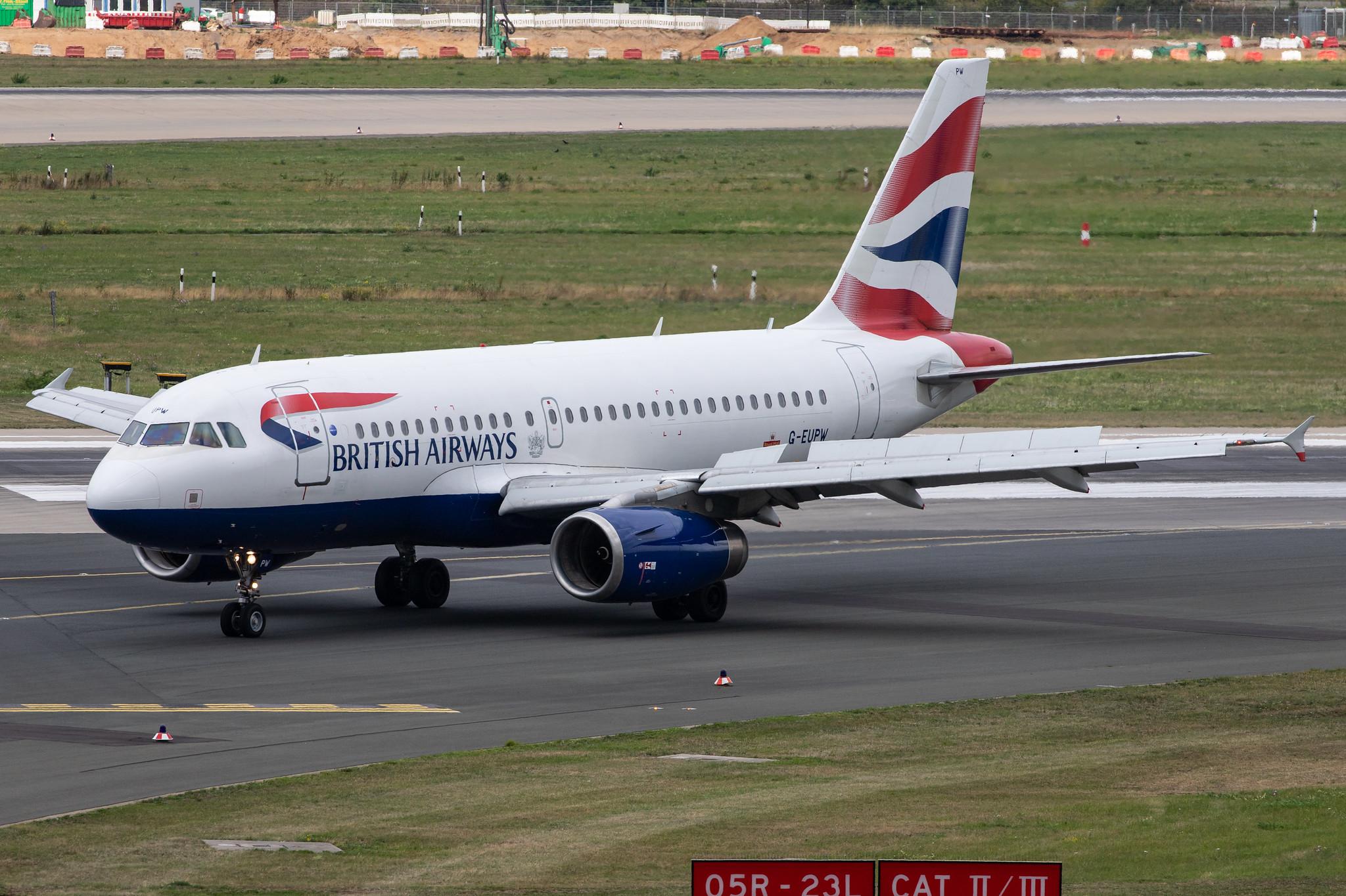 Düsseldorf Airport: British Airways (BA / BAW) |  Airbus A319-131 A319 | G-EUPW | MSN 1440