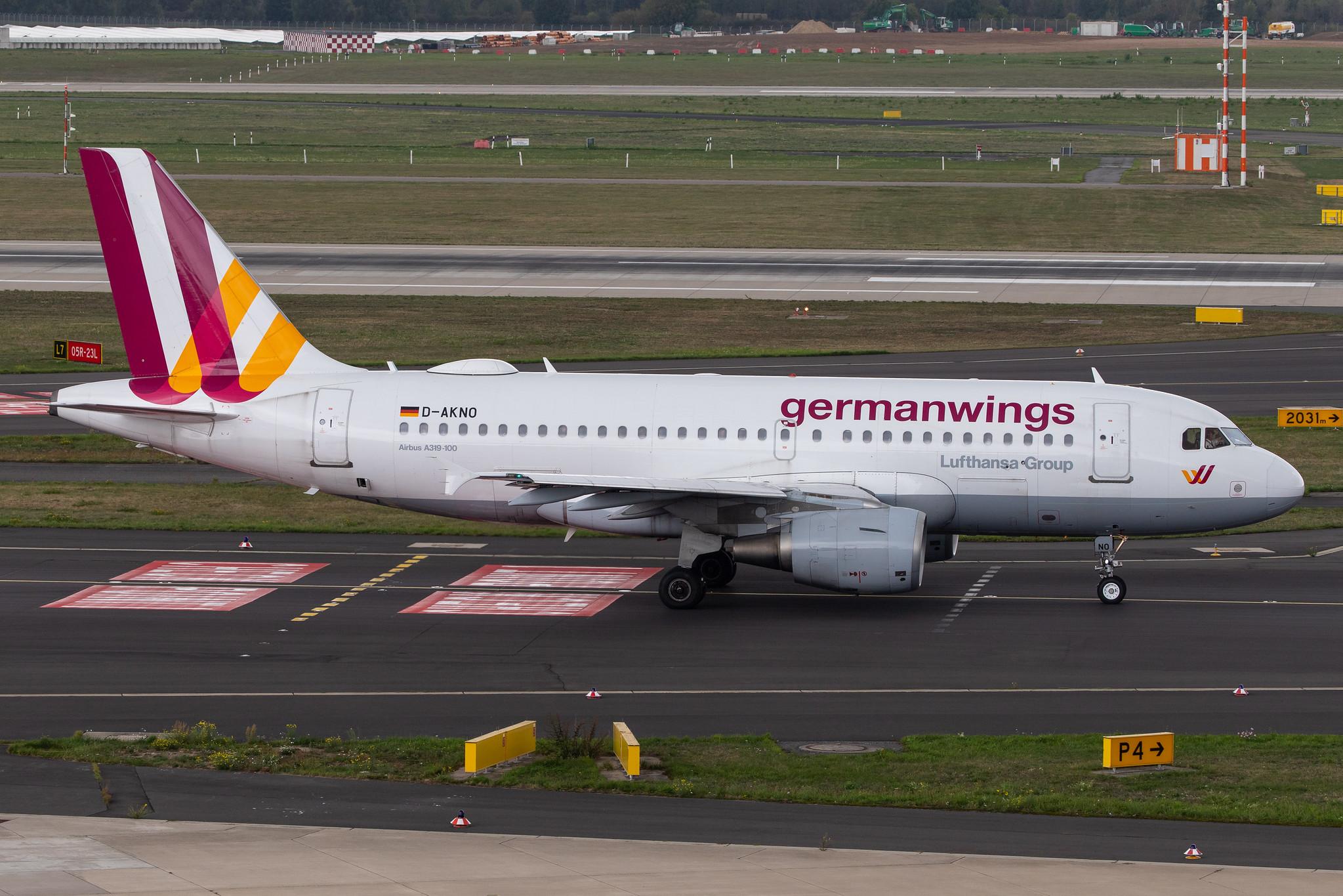 Düsseldorf Airport: Eurowings (EW / EWG) | Operator: Germanwings |  Airbus A319-112 A319 | D-AKNO | MSN 1147