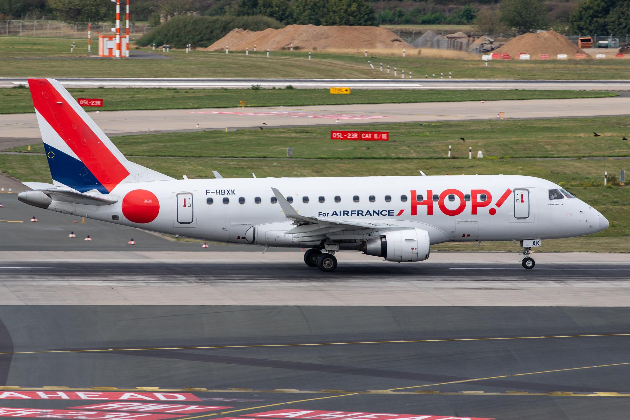 Düsseldorf Airport: Air France (AF / AFR) | Operator: Air France Hop |  Embraer E170LR E170 | F-HBXK | MSN 17000008