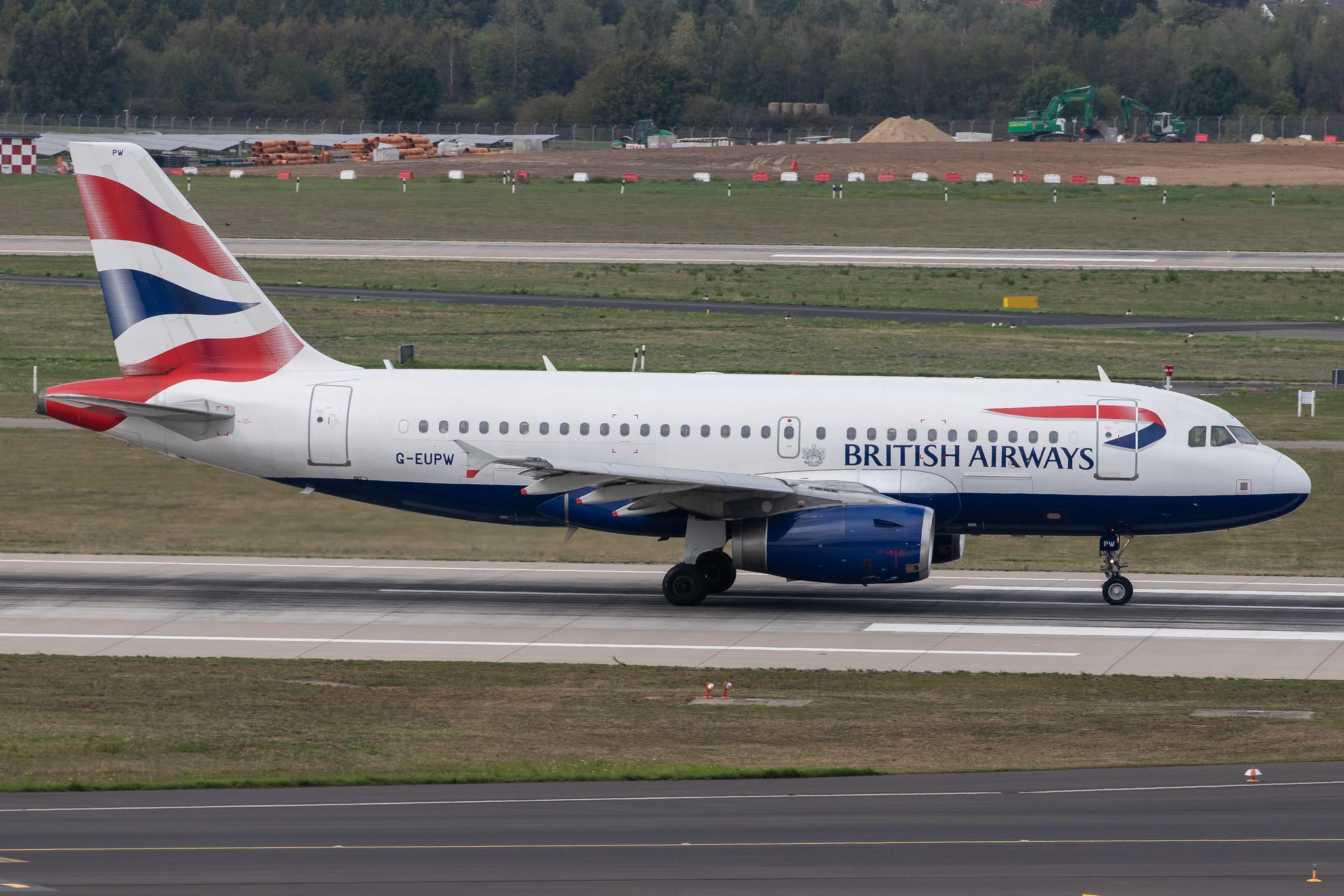 Düsseldorf Airport: British Airways (BA / BAW) |  Airbus A319-131 A319 | G-EUPW | MSN 1440