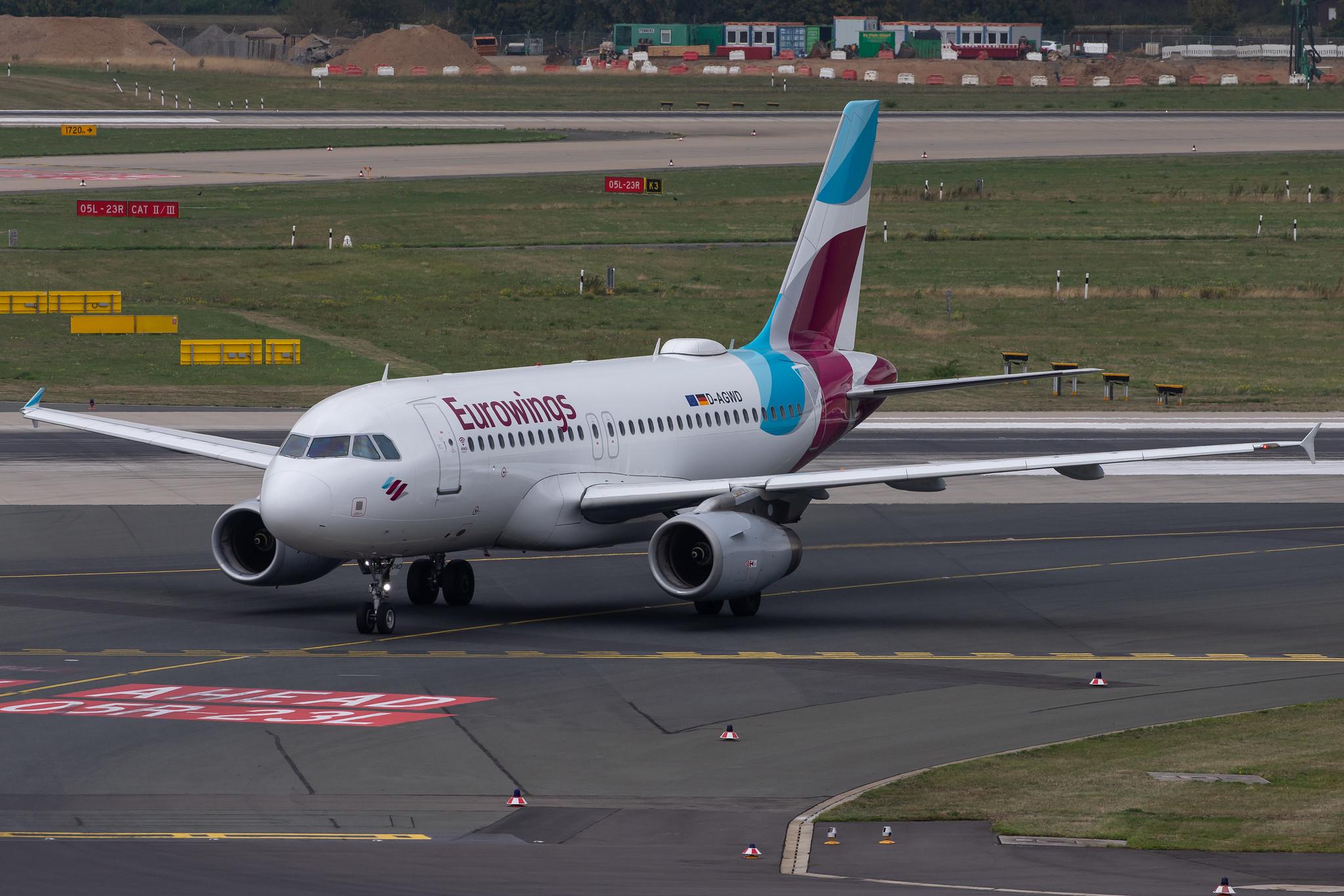 Düsseldorf Airport: Eurowings (EW / EWG) |  Airbus A319-132 A319 | D-AGWD | MSN 3011