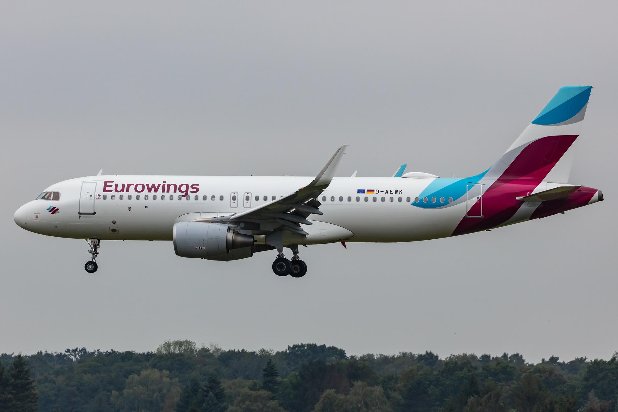 Hamburg Airport: Eurowings (EW / EWG) |  Airbus A320-214 A320 | D-AEWK | MSN 7261
