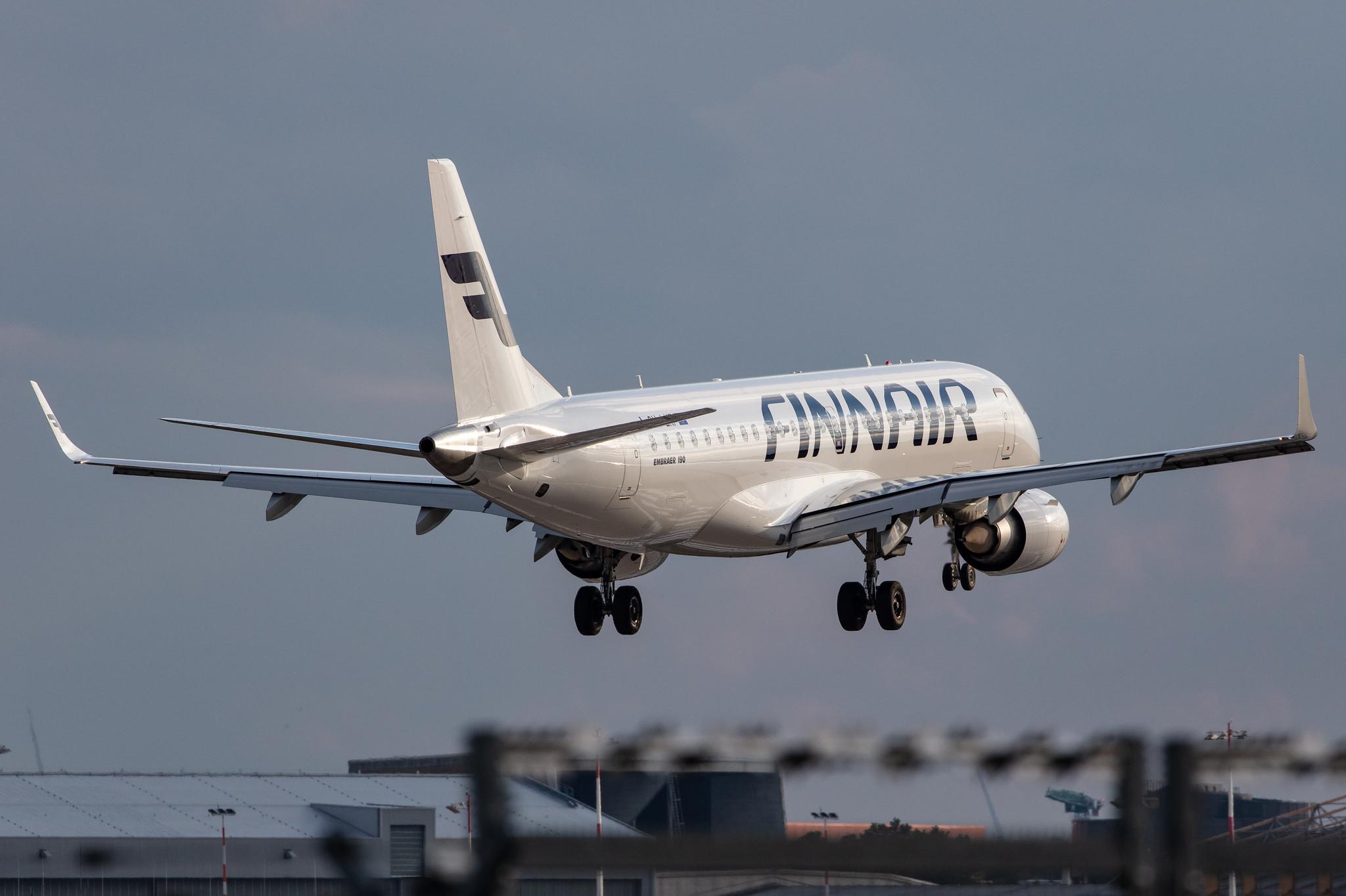 Hamburg Airport: Finnair (AY / FIN) | Operator: NORRA |  Embraer E190LR E190 | OH-LKF | MSN 19000066