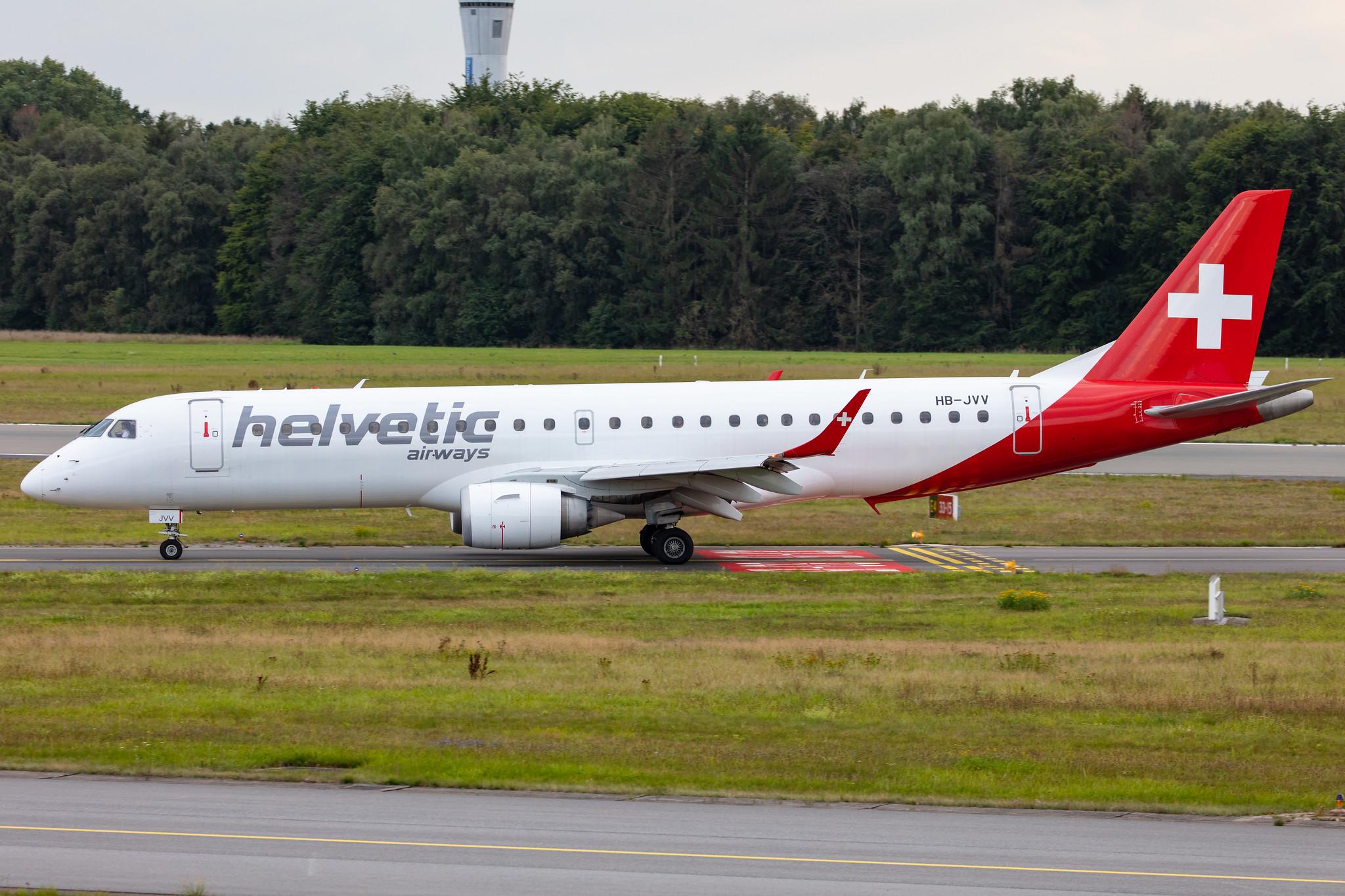 Hamburg Airport: Helvetic Airways (2L / OAW) |  Embraer E190LR E190 | HB-JVV | MSN 19000071