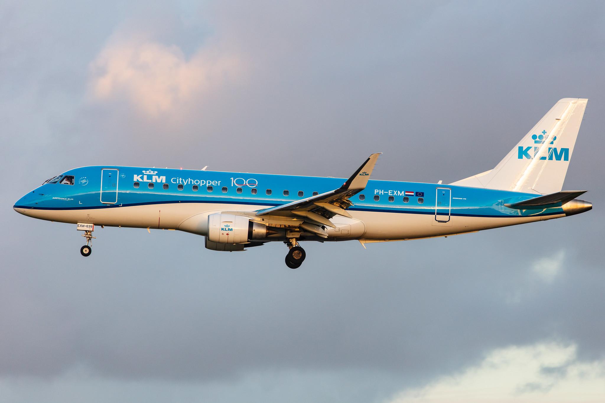 Amsterdam Airport Schiphol: KLM (KL / KLM) | Operator: KLM Cityhopper |  Embraer E175STD E75L | PH-EXM | MSN 17000639