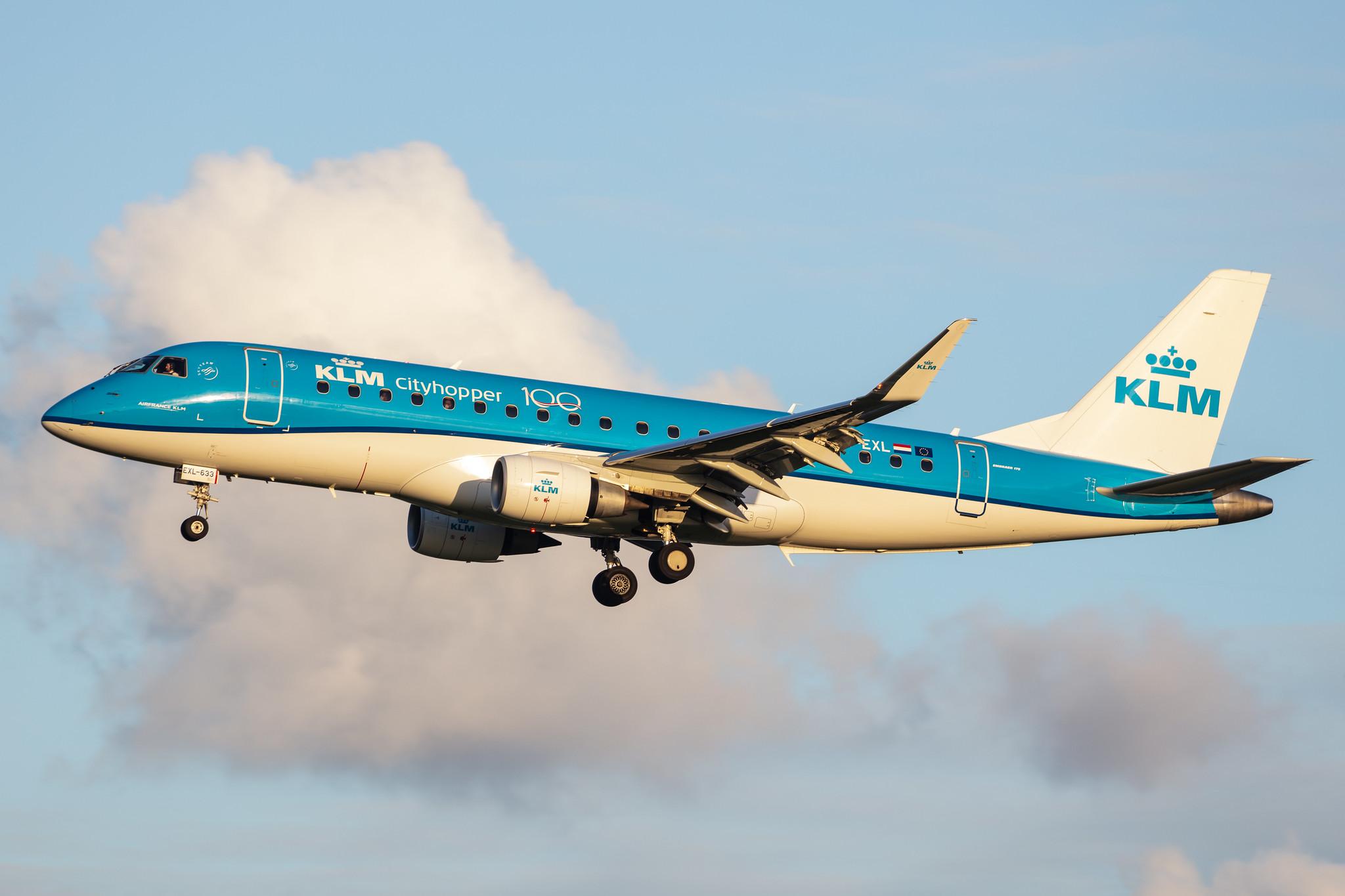 Amsterdam Airport Schiphol: KLM (KL / KLM) | Operator: KLM Cityhopper |  Embraer E175STD E75L | PH-EXL | MSN 17000633
