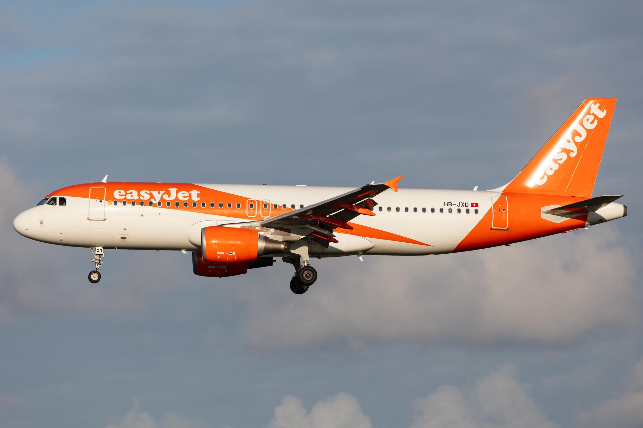 Amsterdam Airport Schiphol: easyJet (U2 / EZY) | Operator: easyJet Switzerland |  Airbus A320-214 A320 | HB-JXD | MSN 5150