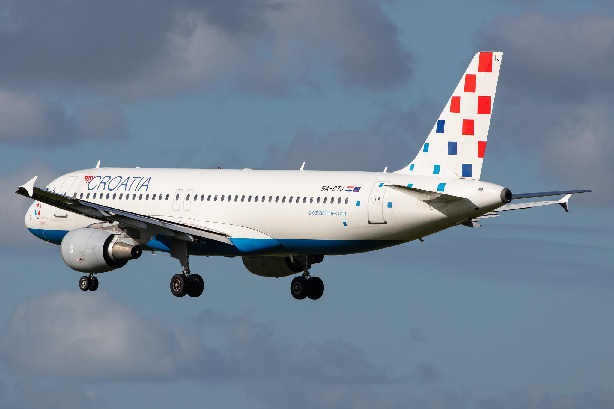 Amsterdam Airport Schiphol: Croatia Airlines (OU / CTN) |  Airbus A320-214 A320 | 9A-CTJ | MSN 1009