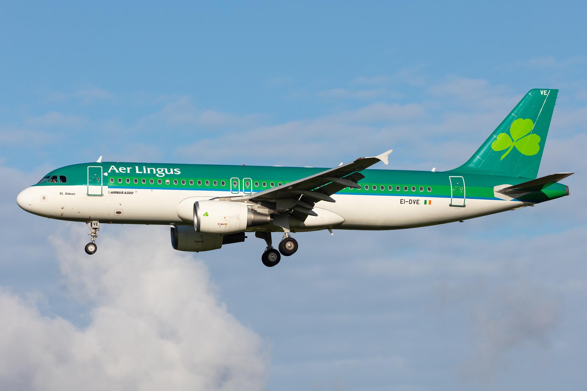 Amsterdam Airport Schiphol: Aer Lingus (EI / EIN) |  Airbus A320-214 A320 | EI-DVE | MSN 3129