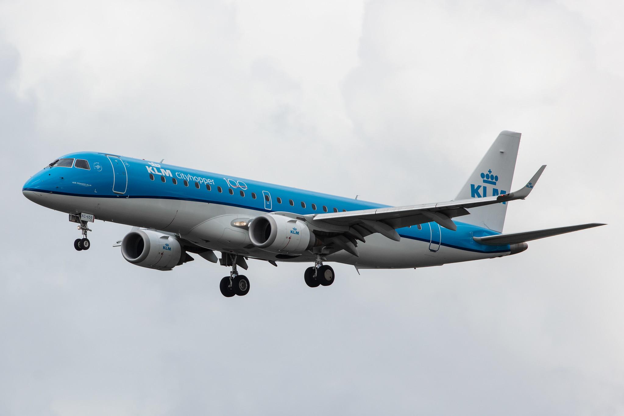 Amsterdam Airport Schiphol: KLM (KL / KLM) | Operator: KLM Cityhopper |  Embraer E190STD E190 | PH-EXC | MSN 19000659