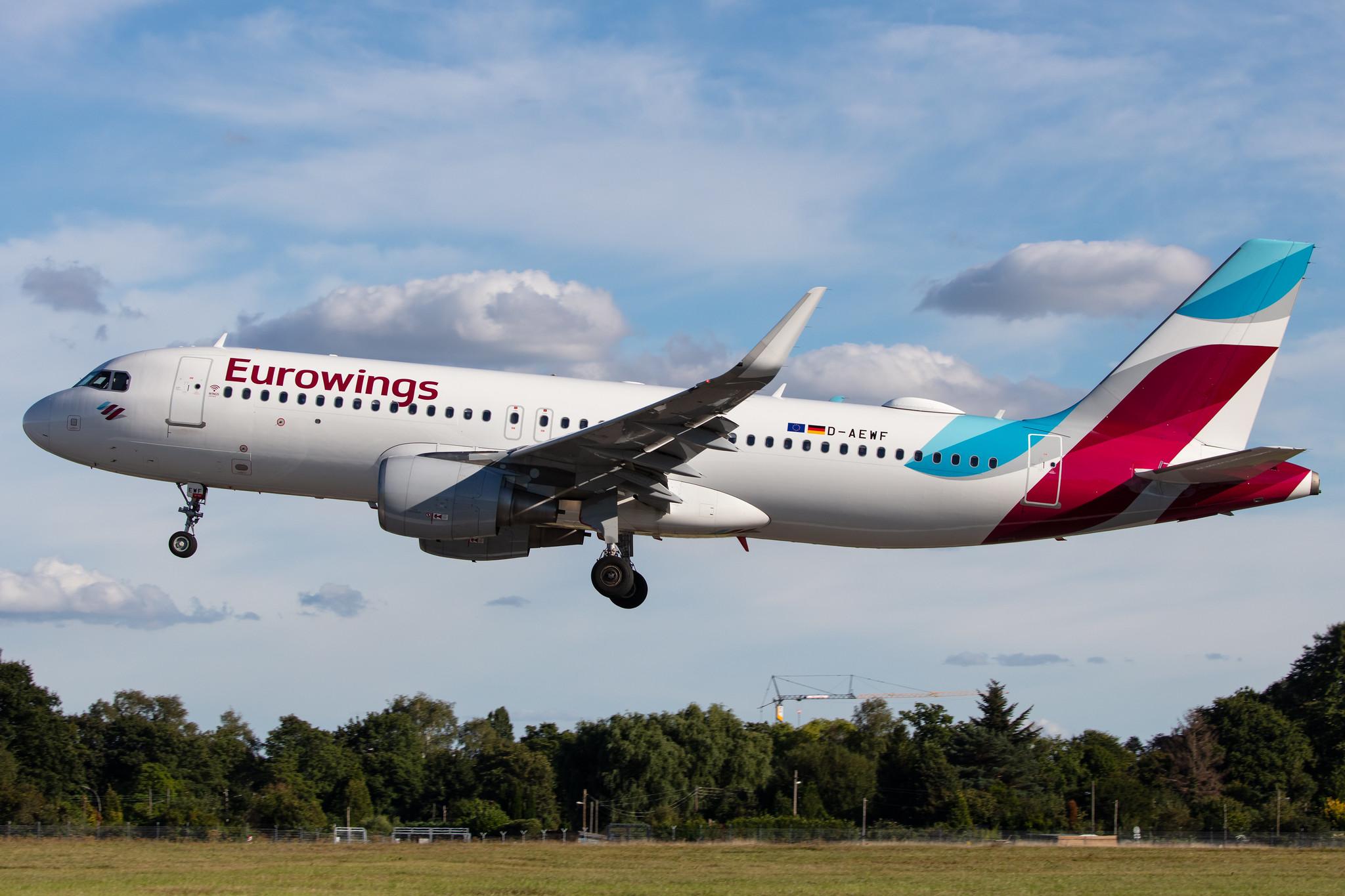 Hamburg Airport: Eurowings (EW / EWG) |  Airbus A320-214 A320 | D-AEWF | MSN 7087