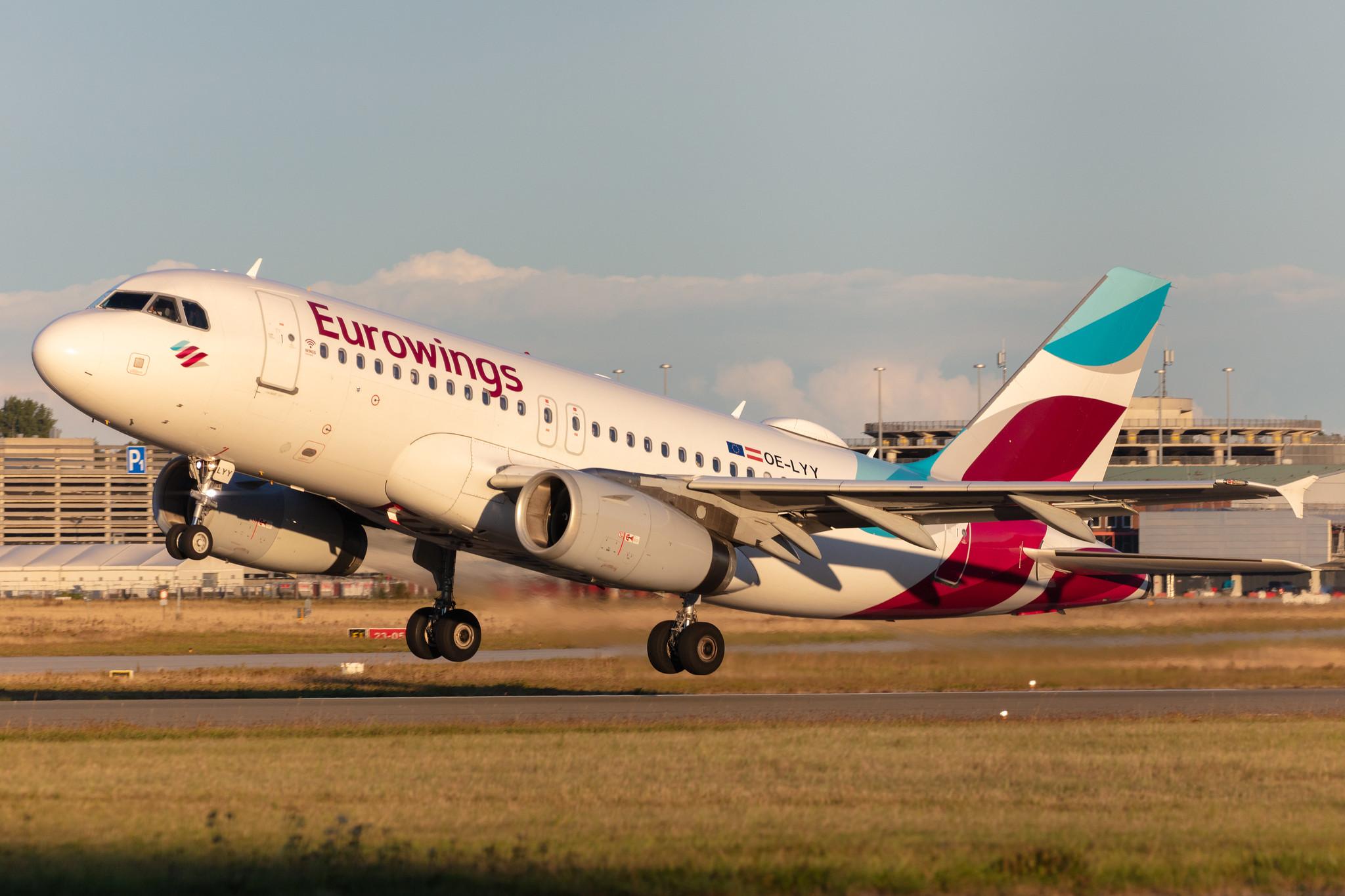 Hamburg Airport: Eurowings (EW / EWG) | Operator: Eurowings Europe |  Airbus A319-132 A319 | OE-LYY | MSN 4256