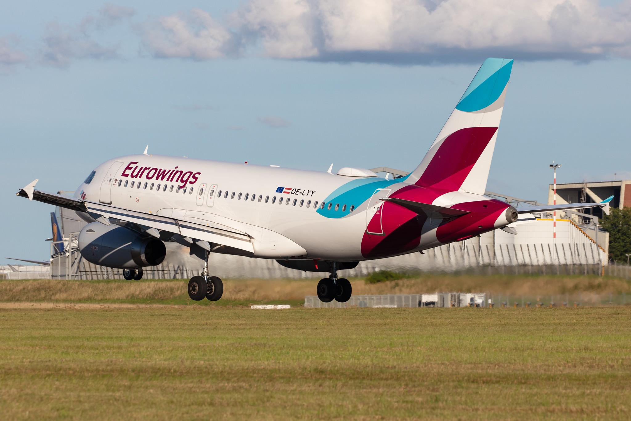 Hamburg Airport: Eurowings (EW / EWG) | Operator: Eurowings Europe |  Airbus A319-132 A319 | OE-LYY | MSN 4256