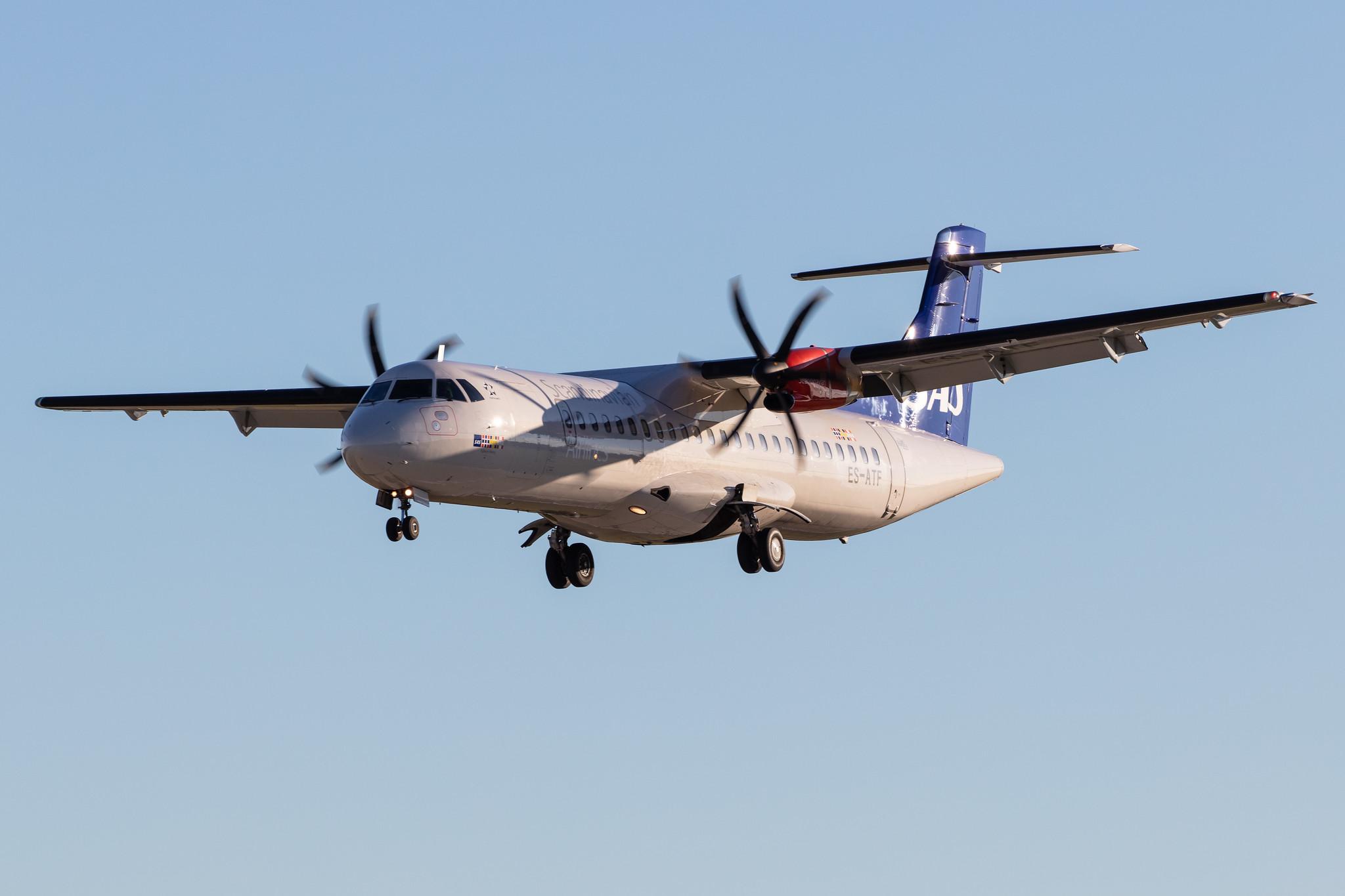 Hamburg Airport: SAS (SK / SAS) | Operator: Xfly |  ATR 72-600 AT76 | ES-ATF | MSN 1131