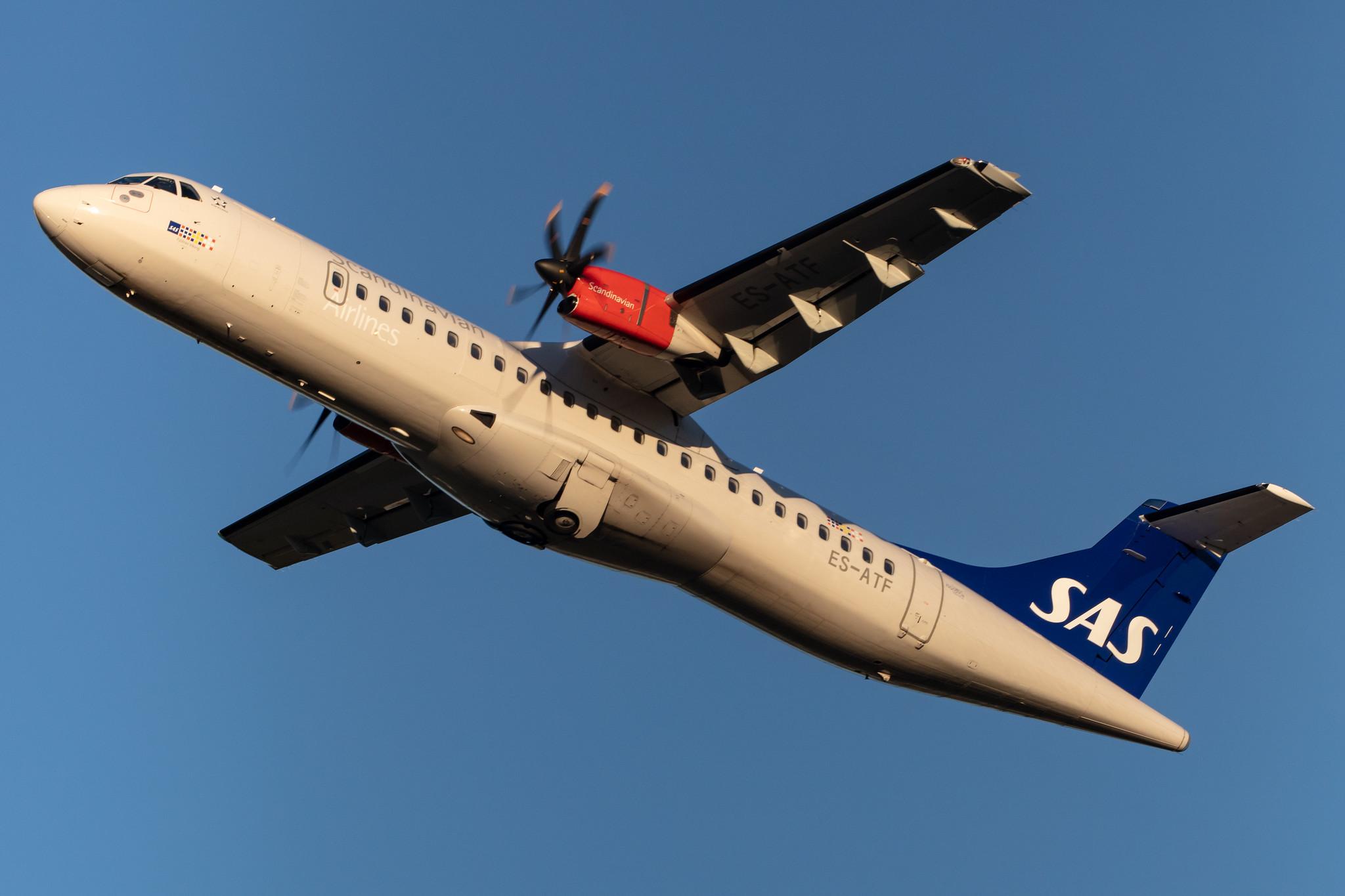 Hamburg Airport: SAS (SK / SAS) | Operator: Xfly |  ATR 72-600 AT76 | ES-ATF | MSN 1131