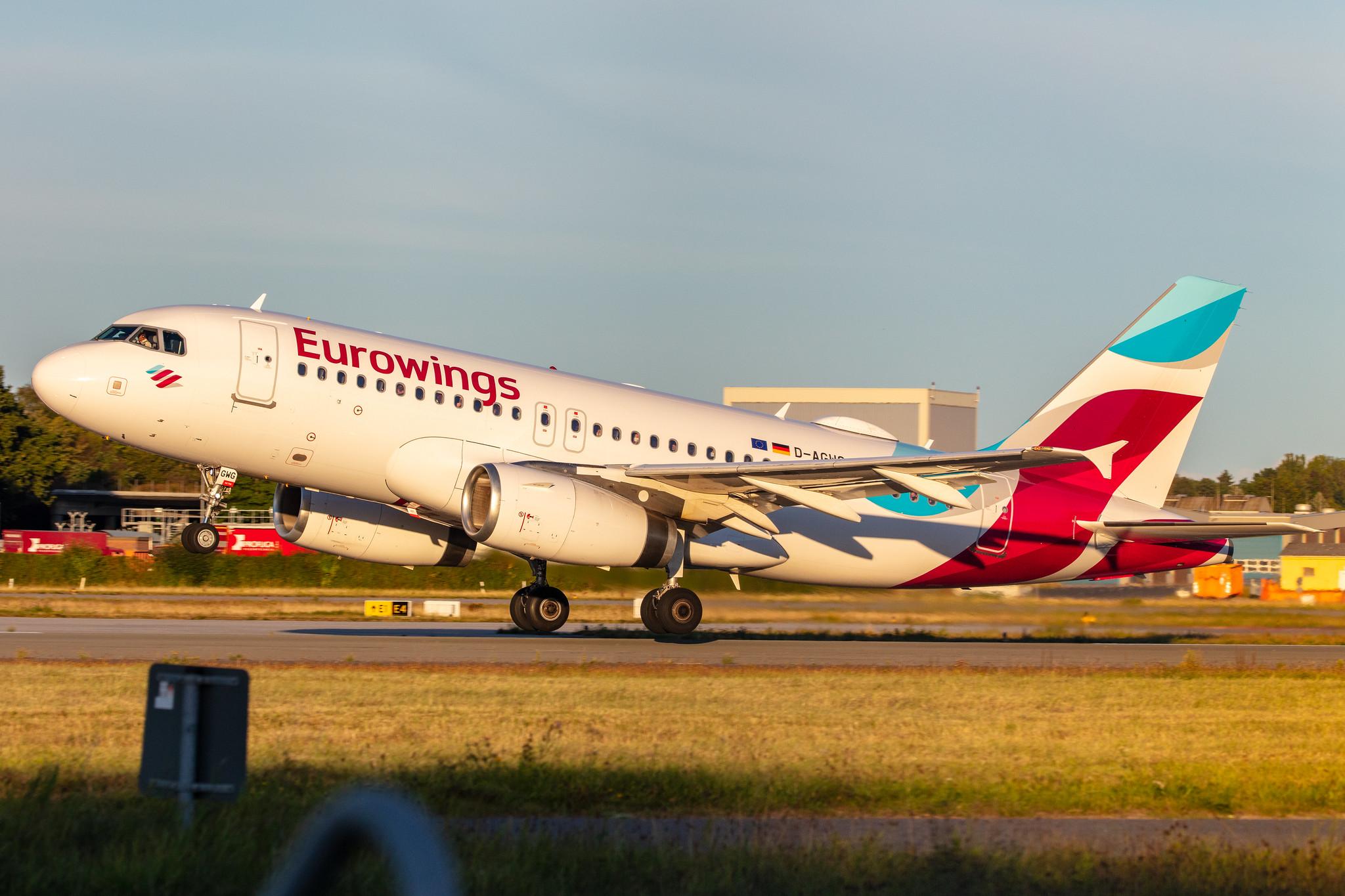 Hamburg Airport: Eurowings (EW / EWG) |  Airbus A319-132 A319 | D-AGWG | MSN 3193