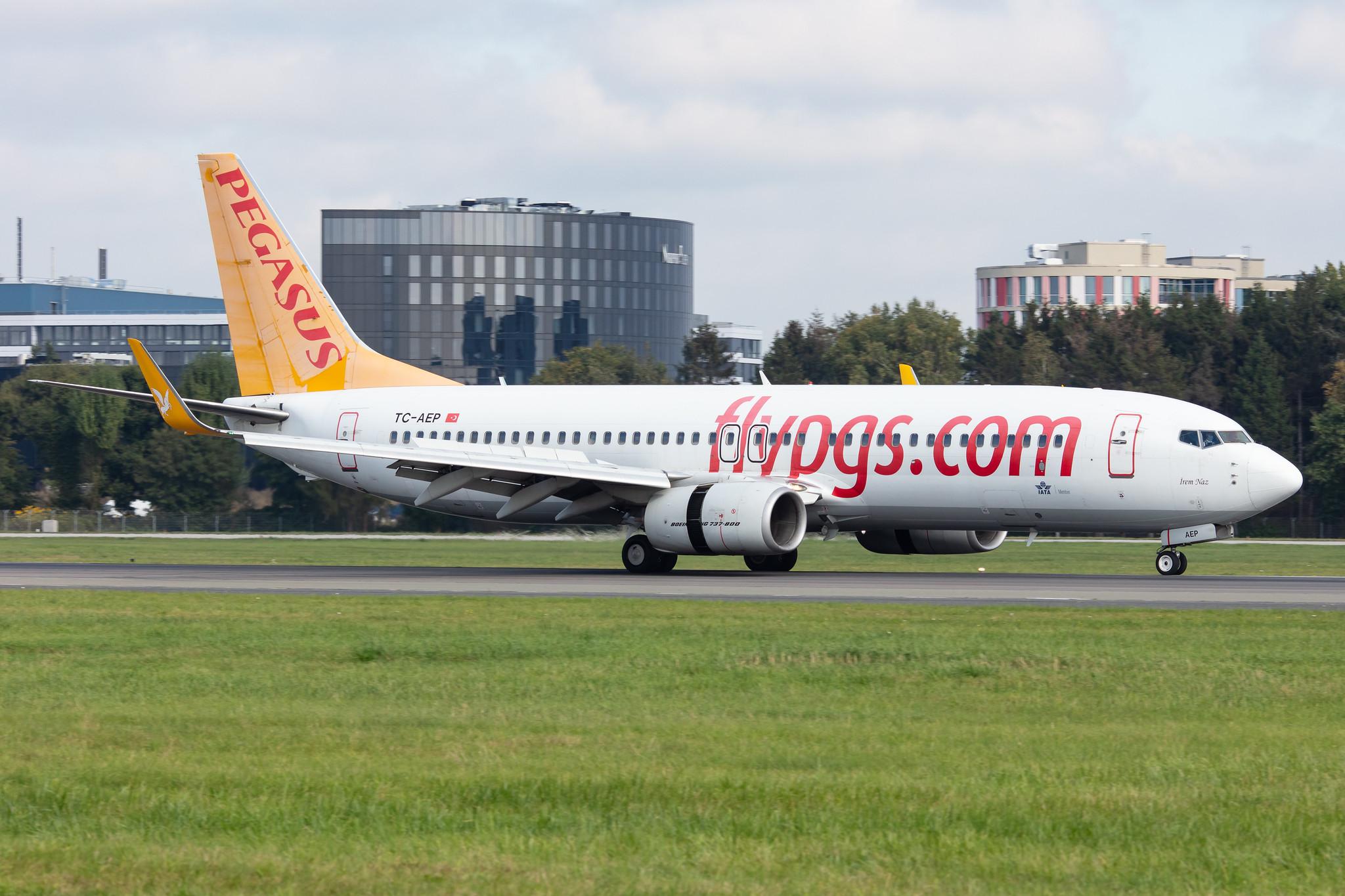 Hamburg Airport: Pegasus Airlines (PC / PGT) |  Boeing 737-82R B738 | TC-AEP | MSN 40724