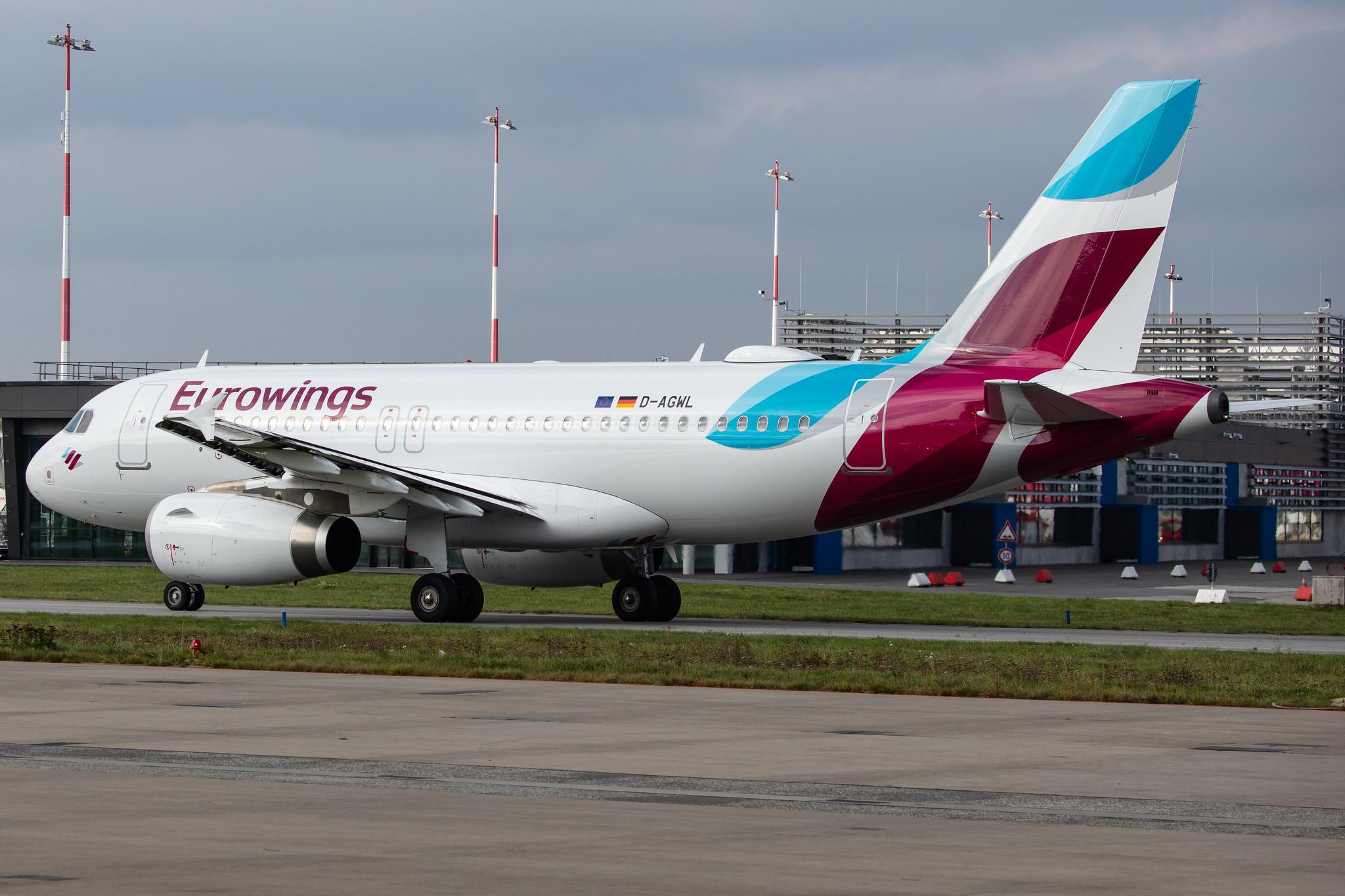 Hamburg Airport: Eurowings (EW / EWG) |  Airbus A319-132 A319 | D-AGWL | MSN 3534