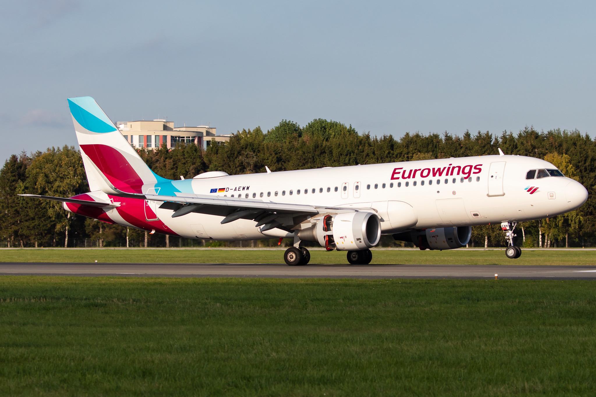 Hamburg Airport: Eurowings (EW / EWG) |  Airbus A320-214 A320 | D-AEWW | MSN 7615