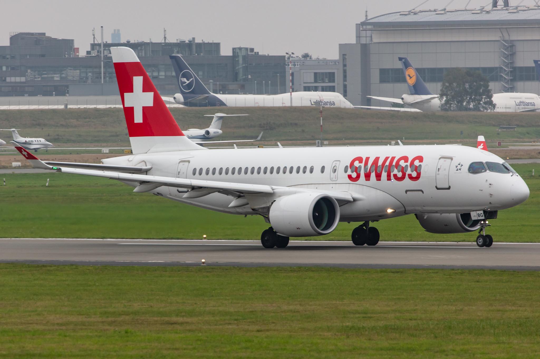 Hamburg Airport: Swiss (LX / SWR) |  Airbus A220-100 BCS1 | HB-JBG | MSN 50016