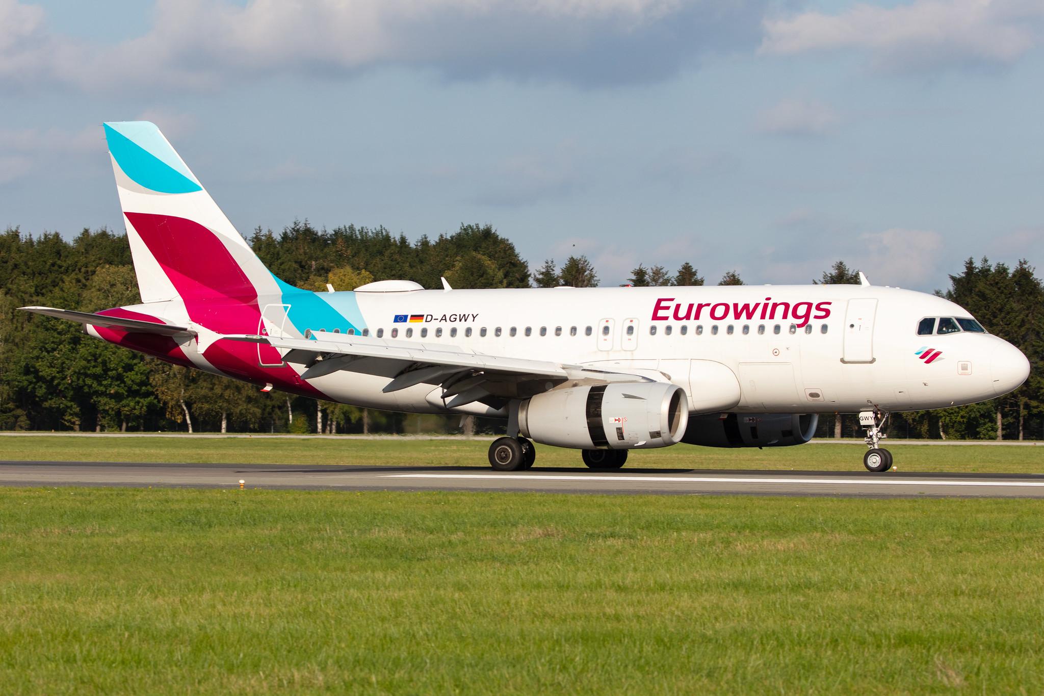 Hamburg Airport: Eurowings (EW / EWG) |  Airbus A319-132 A319 | D-AGWY | MSN 5941