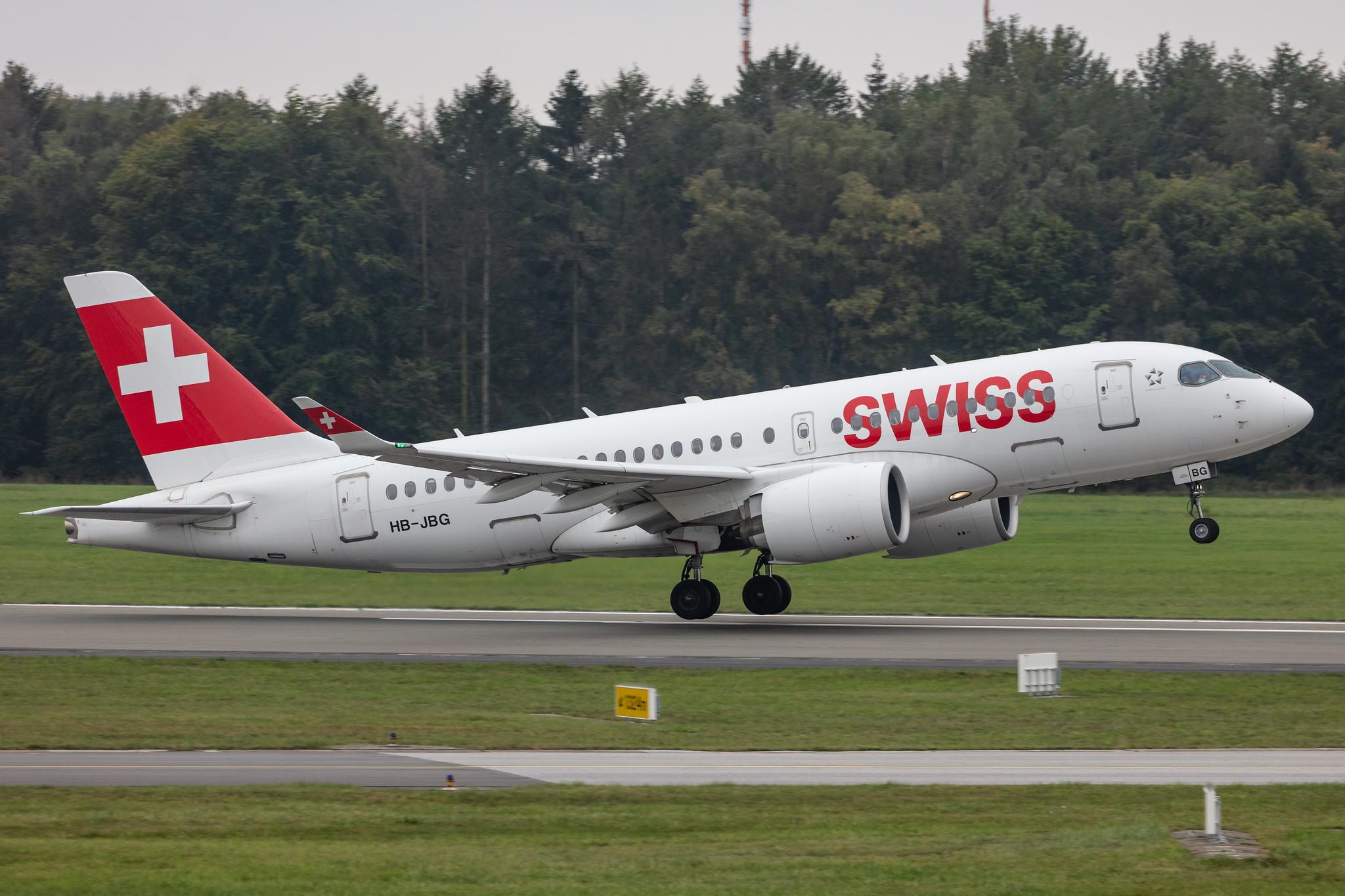 Hamburg Airport: Swiss (LX / SWR) |  Airbus A220-100 BCS1 | HB-JBG | MSN 50016