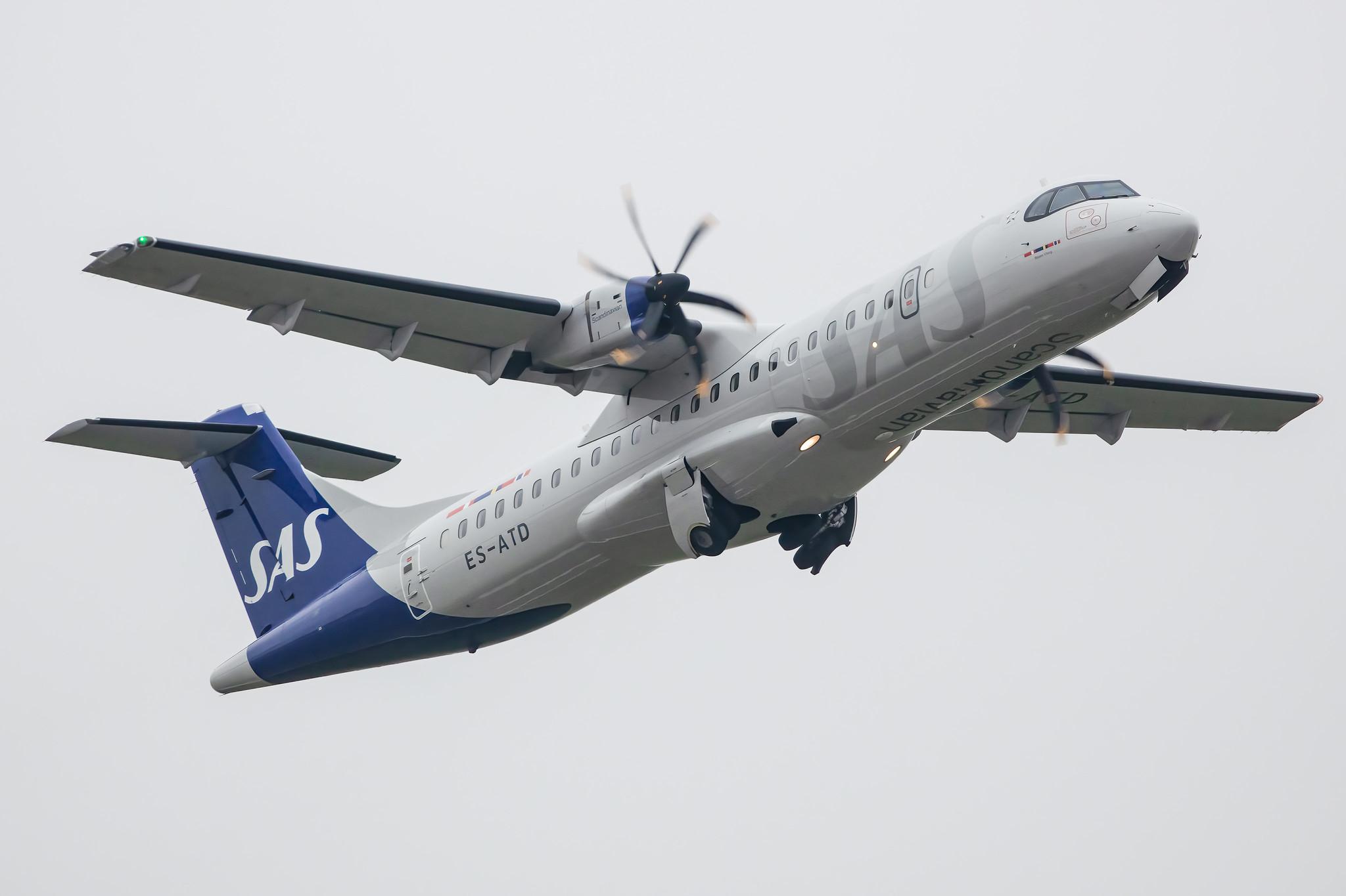 Hamburg Airport: SAS (SK / SAS) | Operator: Xfly |  ATR 72-600 AT76 | ES-ATD | MSN 1165