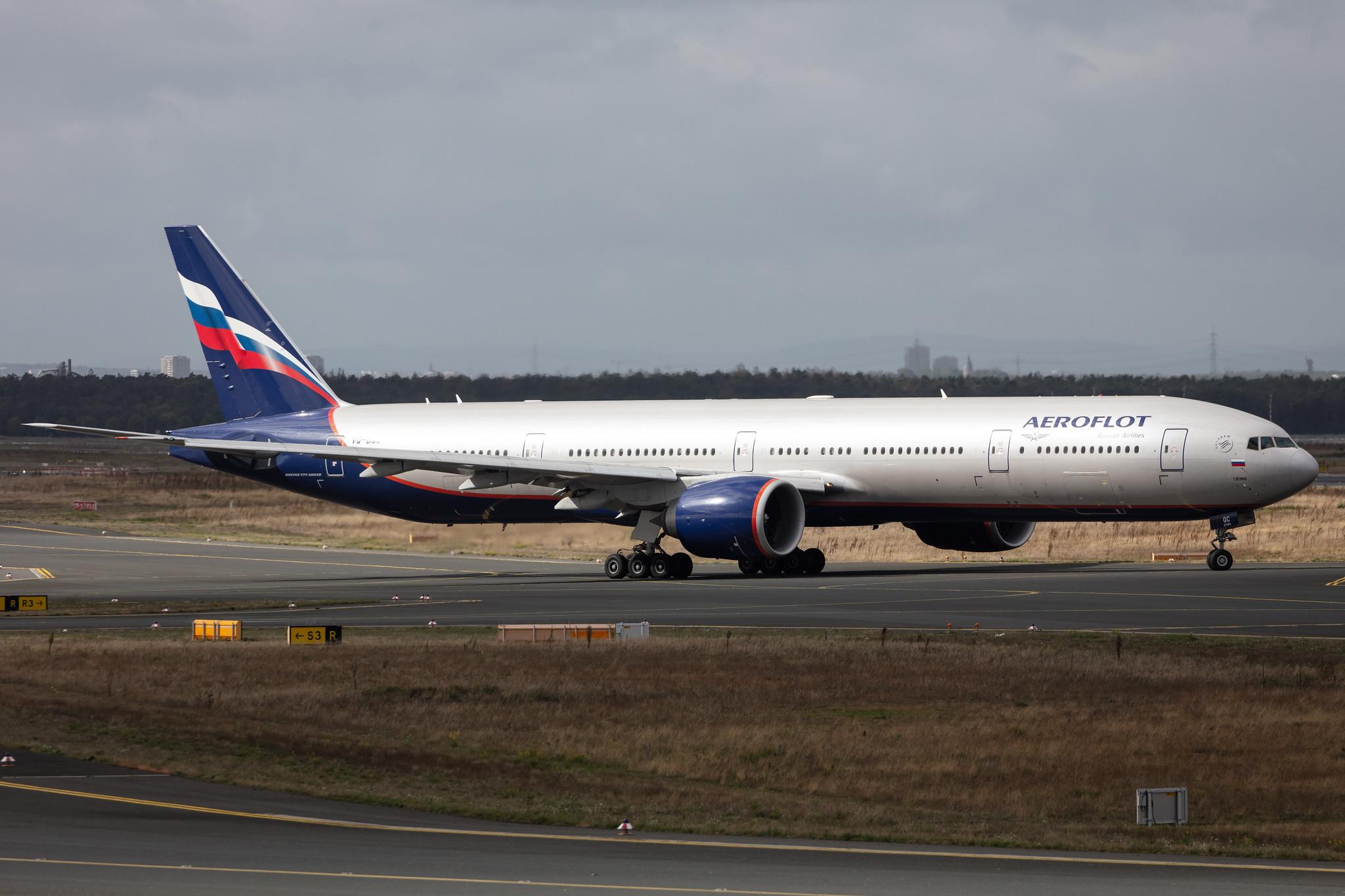 Frankfurt Airport: Aeroflot (SU / AFL) |  Boeing 777-3M0(ER) B77W | VQ-BQC | MSN 41688
