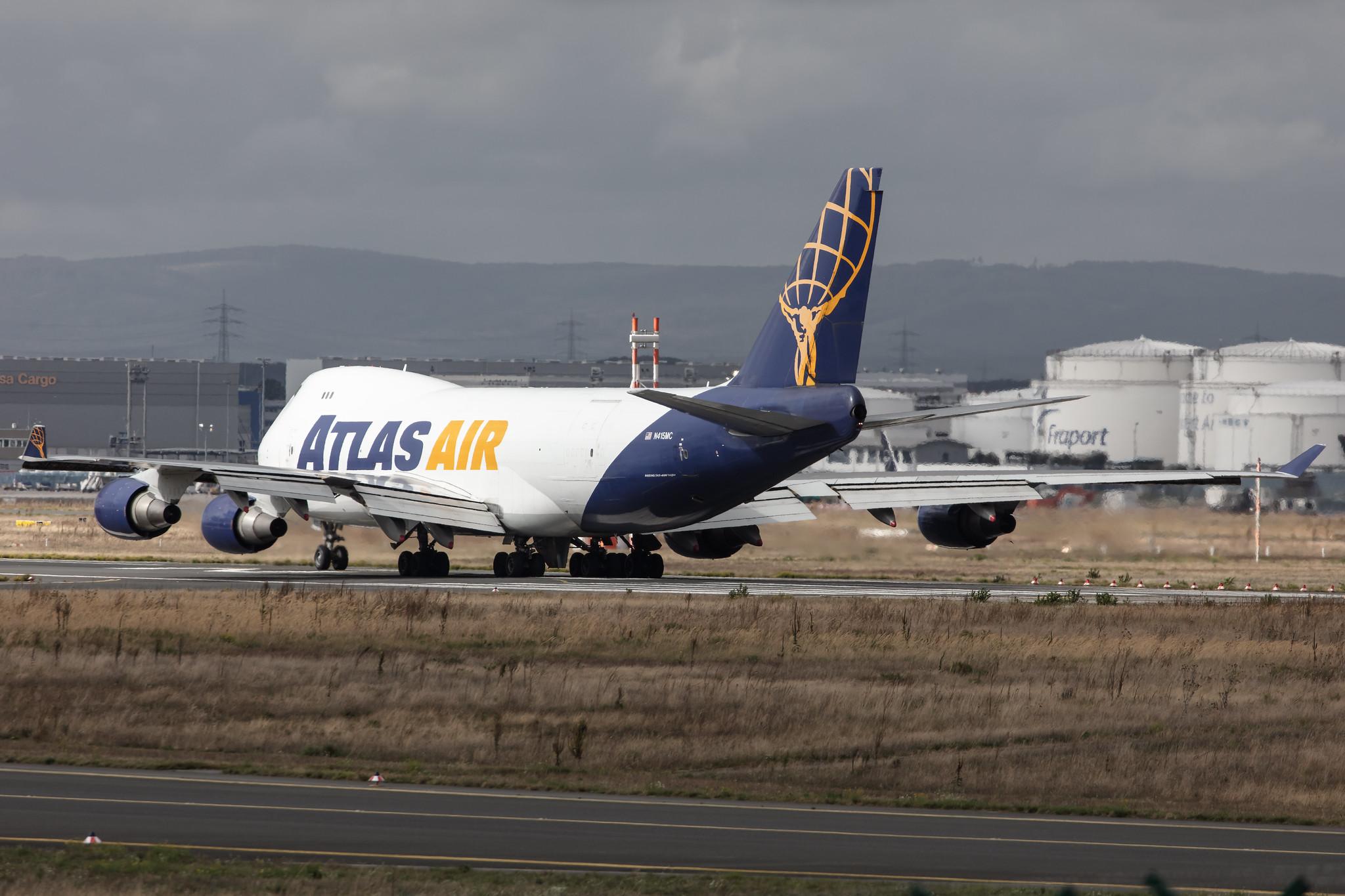 Frankfurt Airport: Atlas Air (5Y / GTI) |  Boeing 747-47U(F) B744 | N415MC | MSN 32837