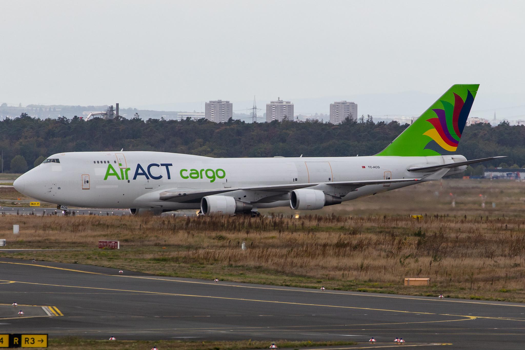 Frankfurt Airport: AirACT (9T / RUN) |  Boeing 747-481(BDSF) B744 | TC-ACG | MSN 25641