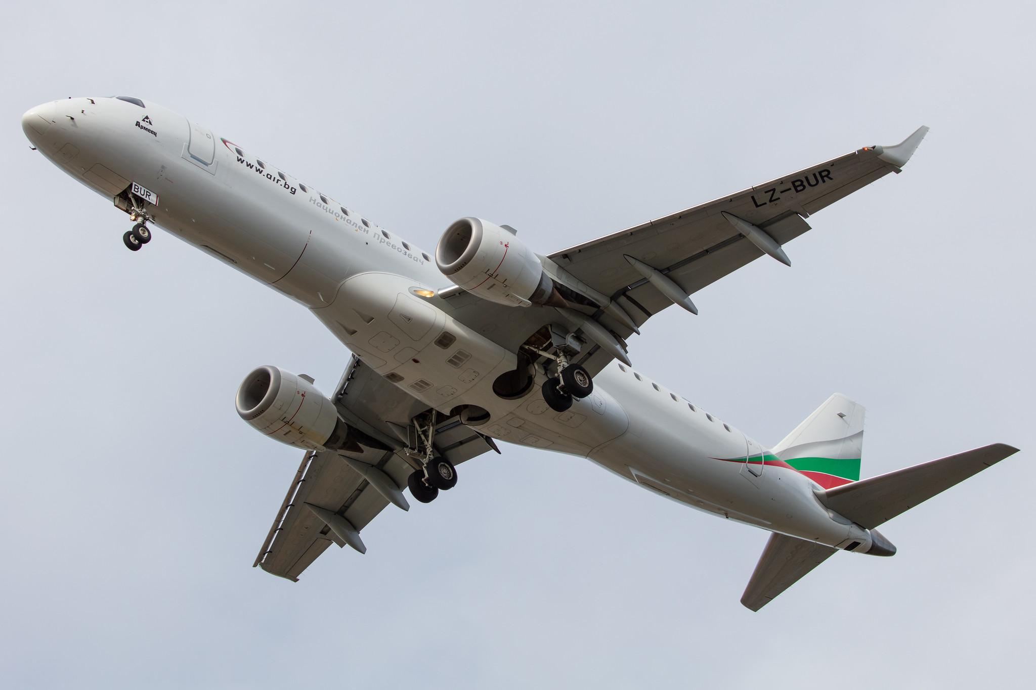 Frankfurt Airport: Bulgaria Air (FB / LZB) |  Embraer E190STD E190 | LZ-BUR | MSN 19000551
