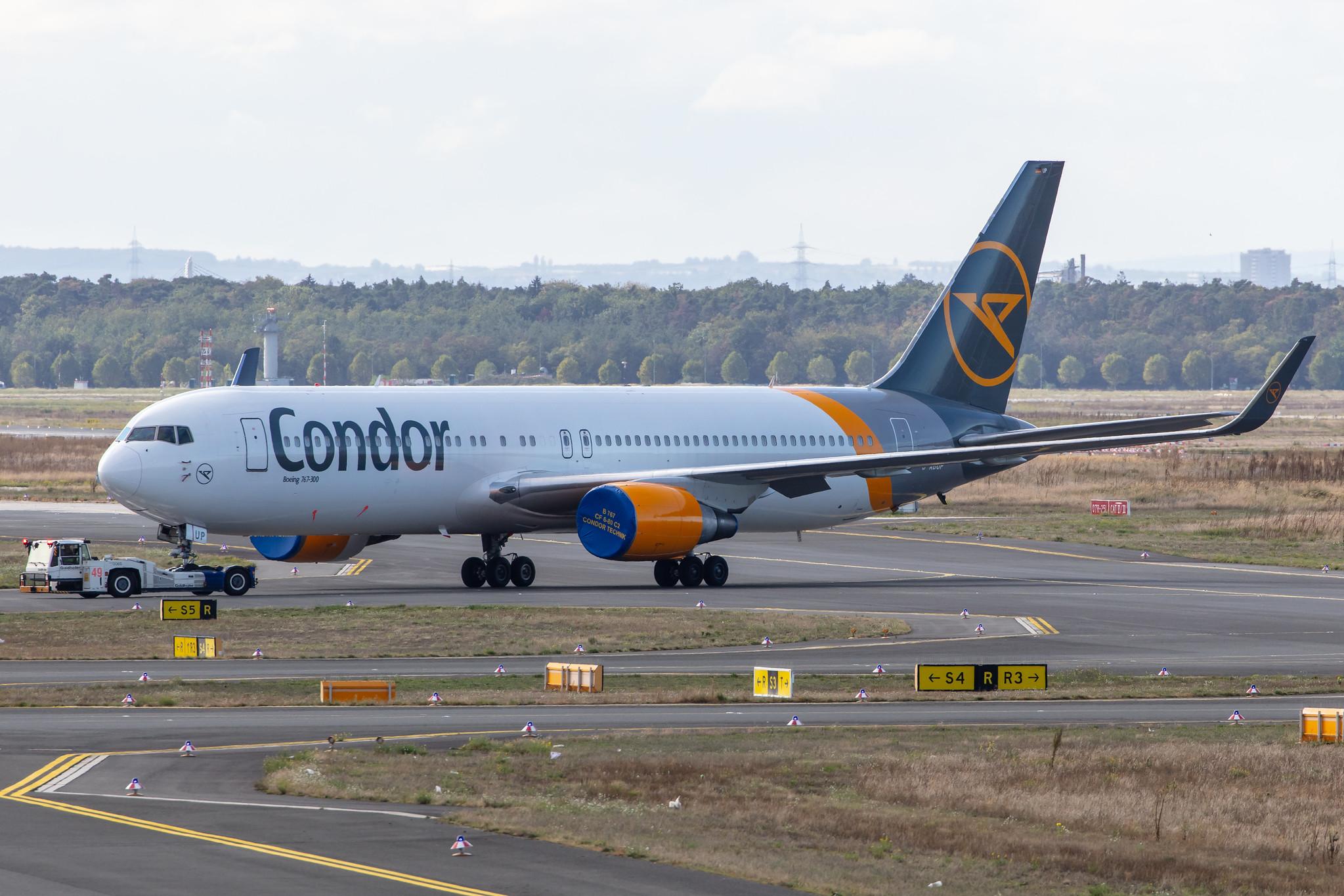 Frankfurt Airport: Condor (DE / CFG) |  Boeing 767-3Q8(ER) B763 | D-ABUP | MSN 30048