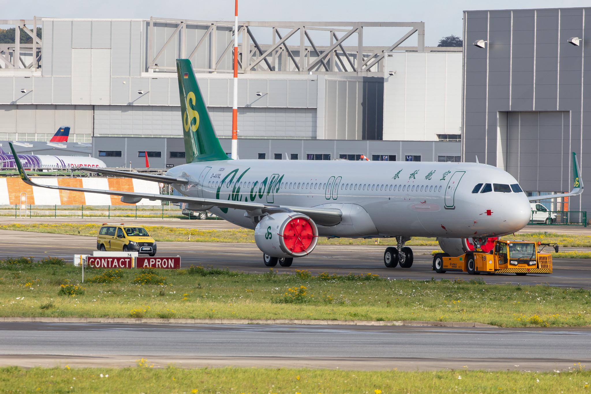 Hamburg Finkenwerder: Spring Airlines (9C / CQH) |  Airbus A321-253NX A21N | D-AVXL | MSN 10036