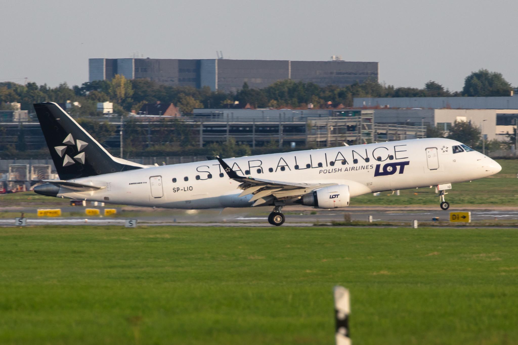 Hamburg Airport: LOT (LO / LOT) |  Livery: Star Alliance Livery |  Embraer E175LR E75S | SP-LIO | MSN 17000321