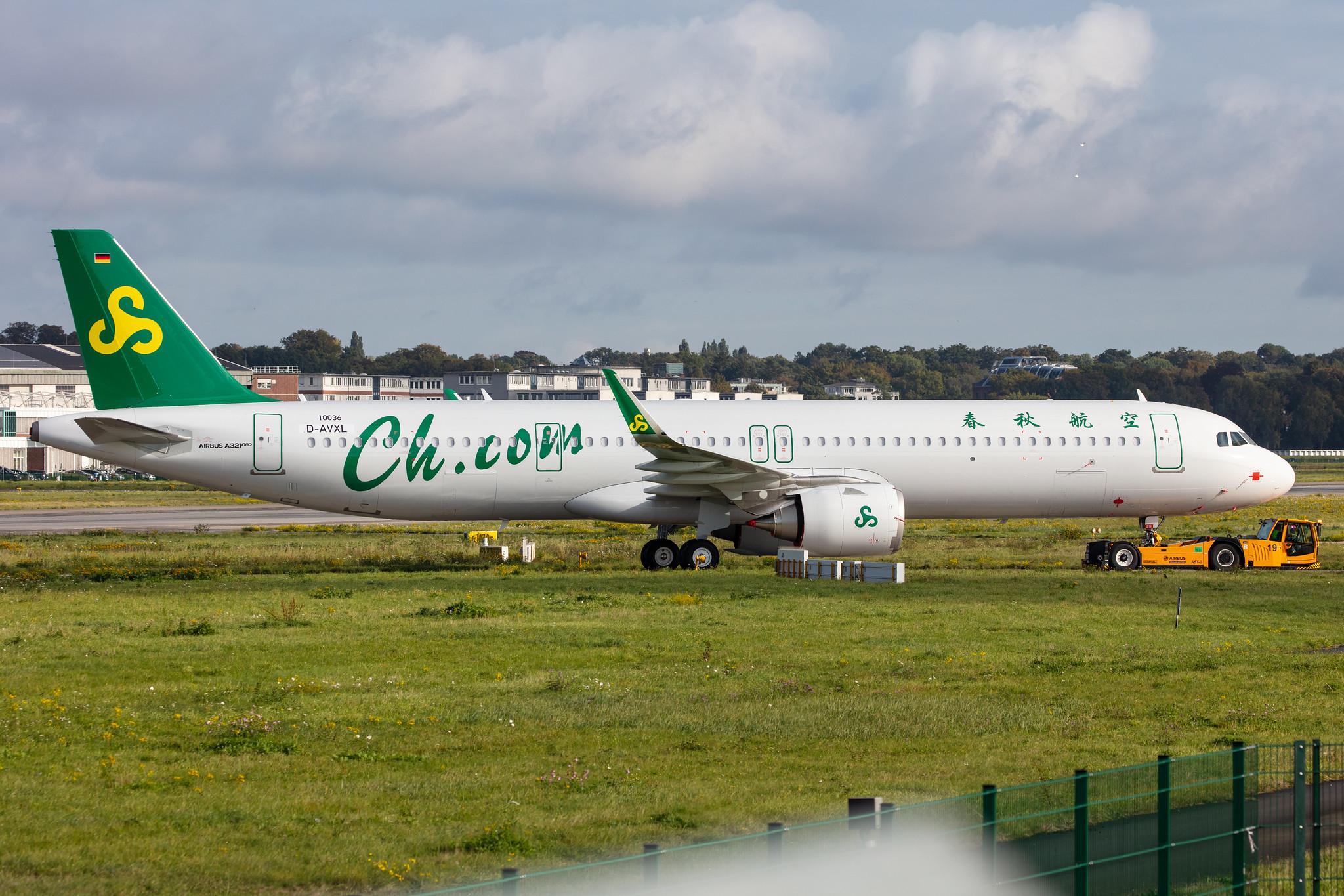 Hamburg Finkenwerder: Spring Airlines (9C / CQH) |  Airbus A321-253NX A21N | D-AVXL | MSN 10036