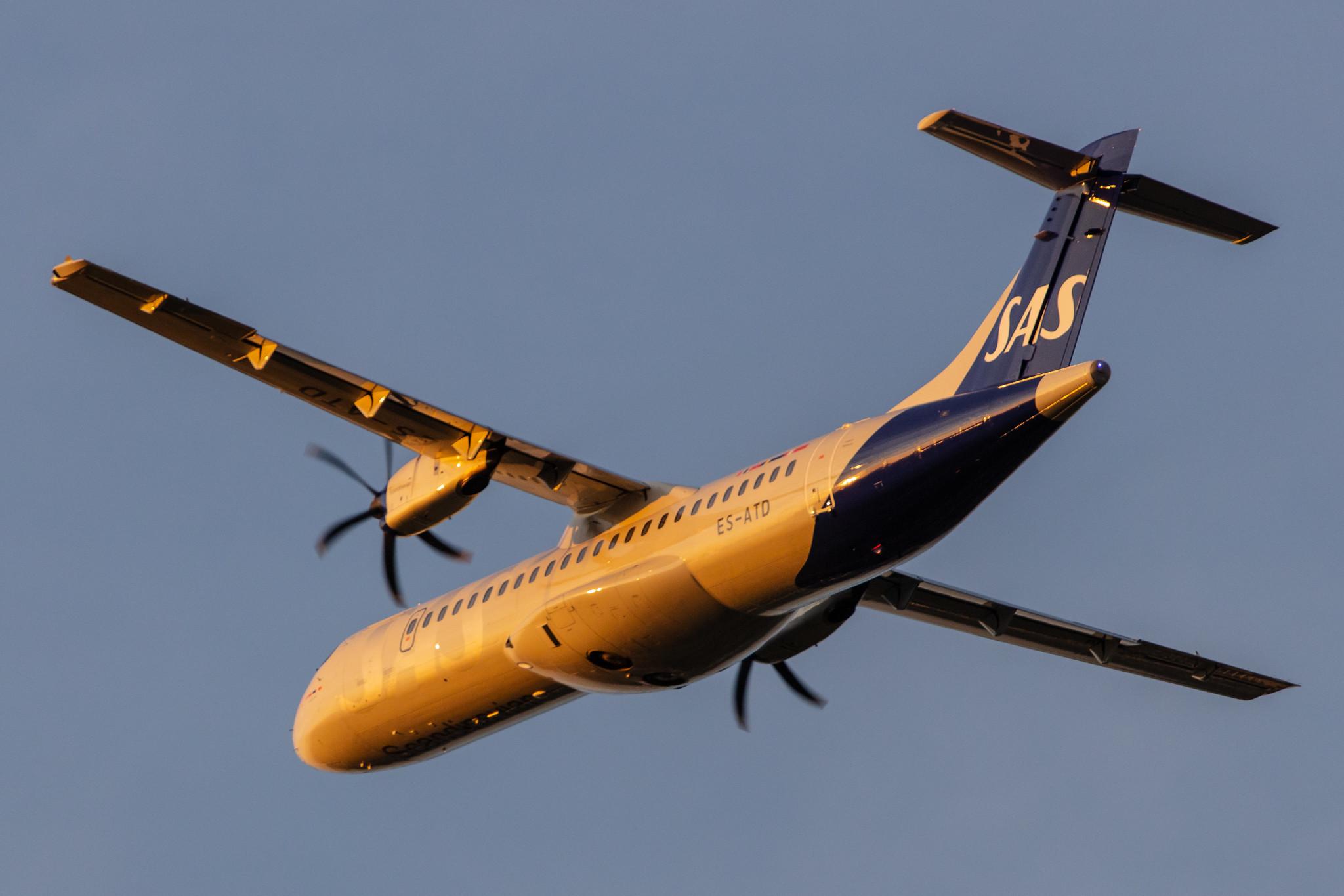 Hamburg Airport: SAS (SK / SAS) | Operator: Xfly |  ATR 72-600 AT76 | ES-ATD | MSN 1165